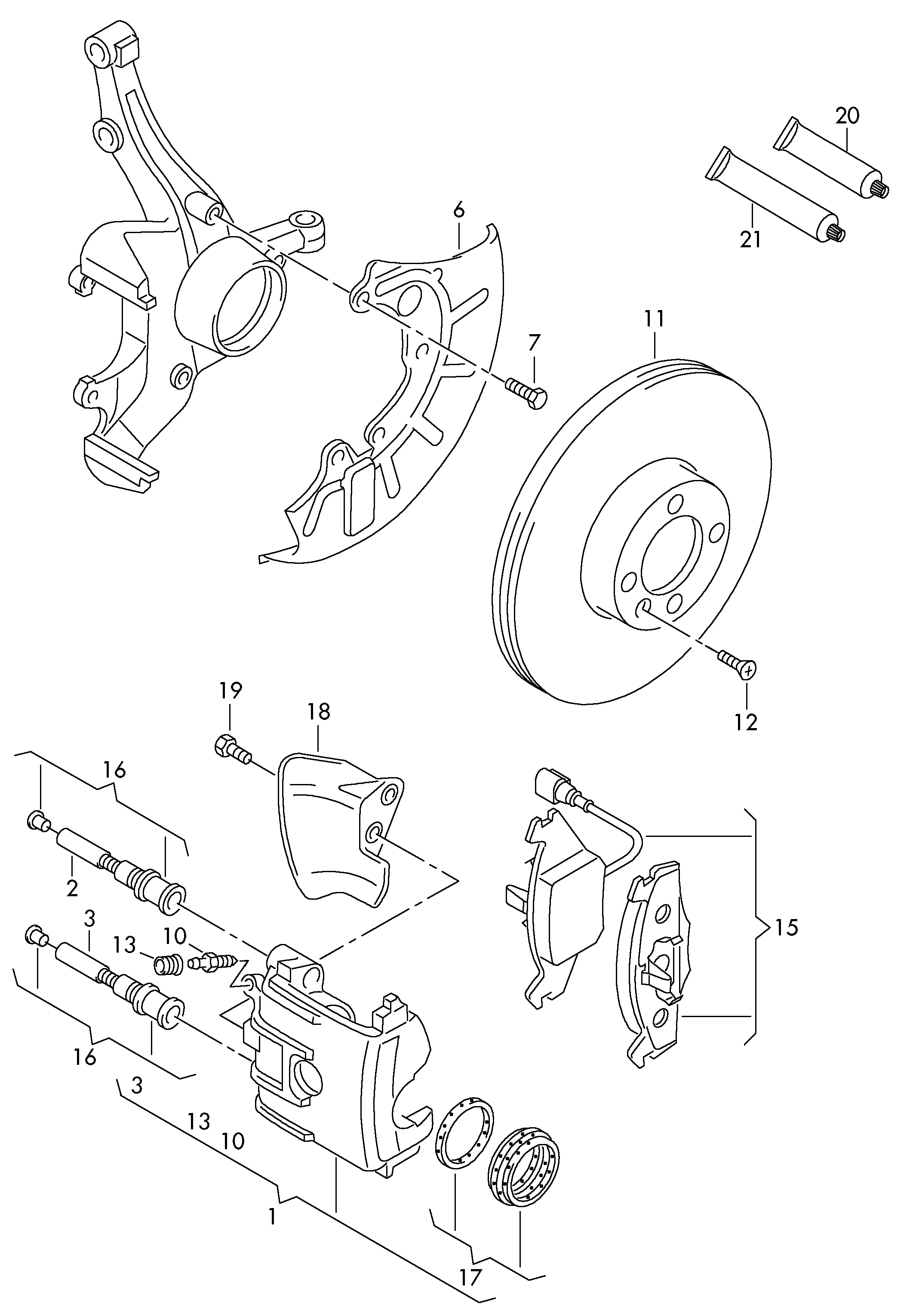 VW (SVW) 6R0615301C - Спирачен диск vvparts.bg