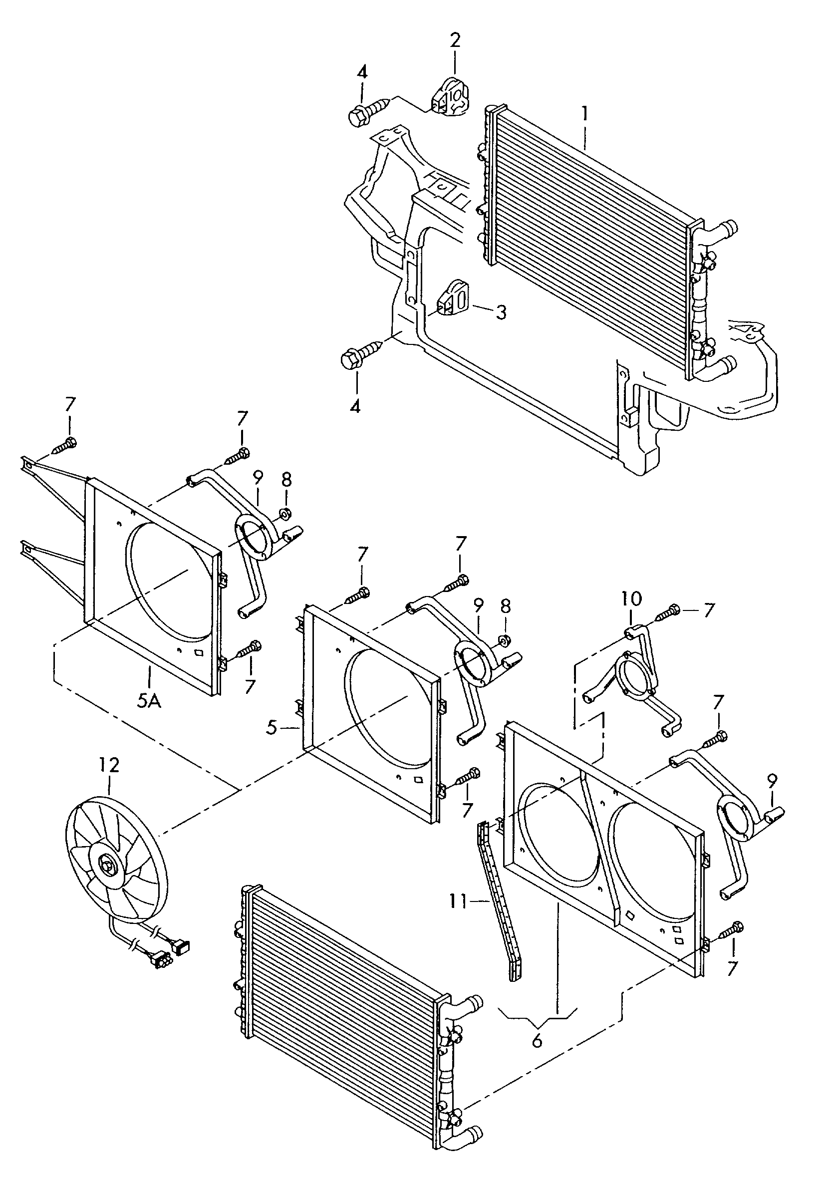 VAG 6Q0121417 - Радиатор, охлаждане на двигателя vvparts.bg