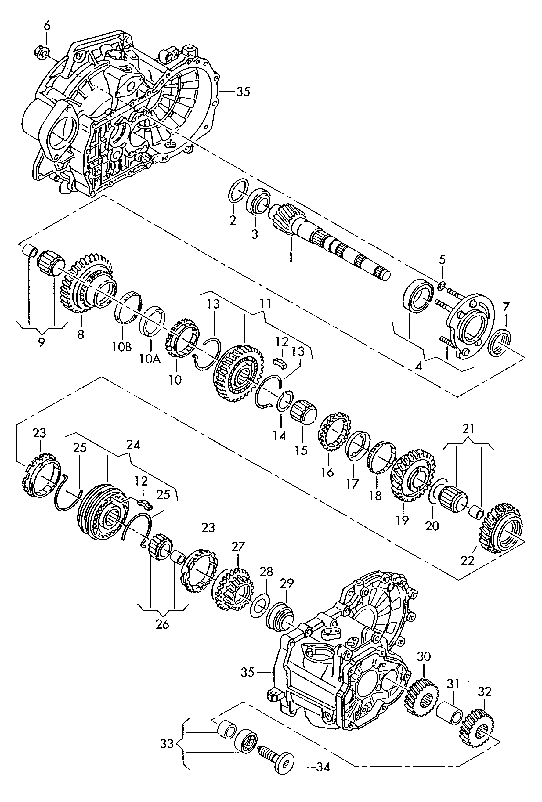 Skoda 02S 311 376 A - Ремонтен к-кт, ръчна скоростна кутия vvparts.bg