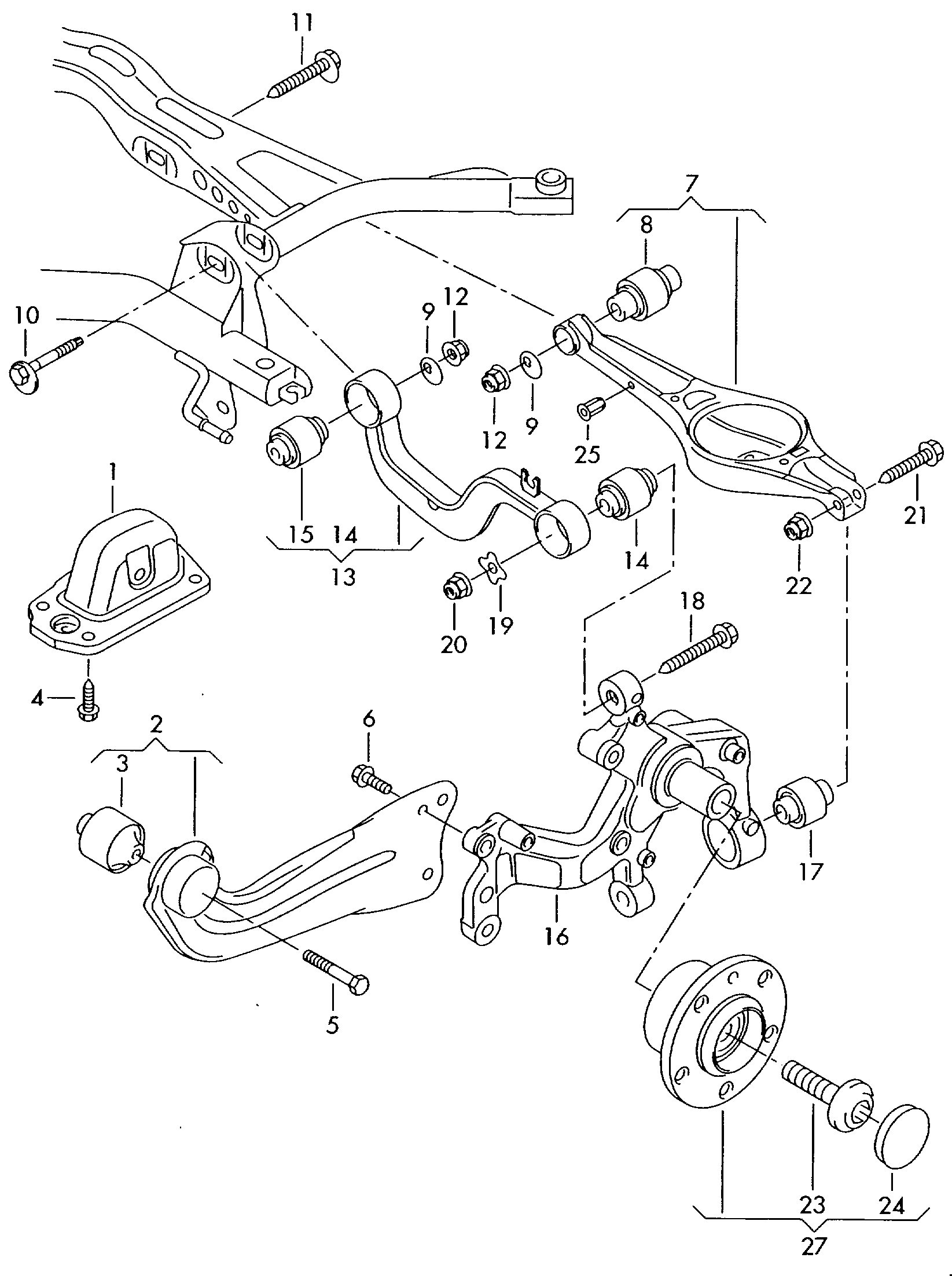 VAG 1K0 505 223E - Носач, окачване на колелата vvparts.bg