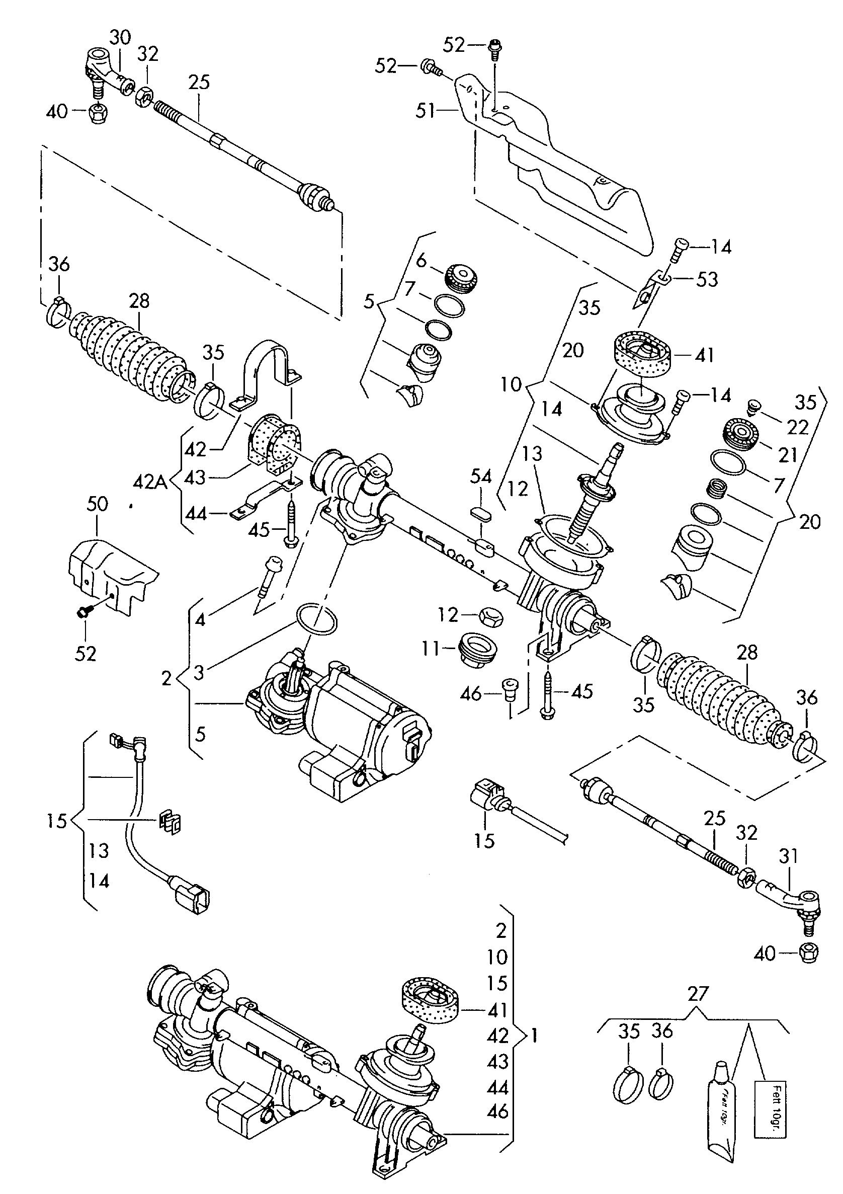 VW 1K0 423 812 E - Накрайник на напречна кормилна щанга vvparts.bg