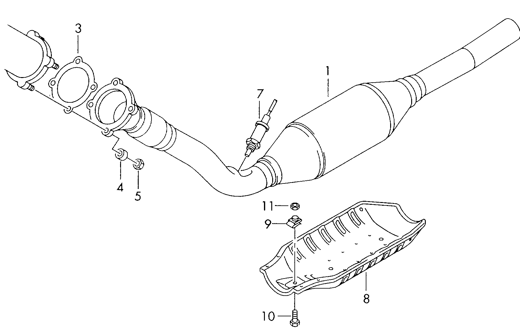 Seat 1J0254502GX - Катализатор vvparts.bg