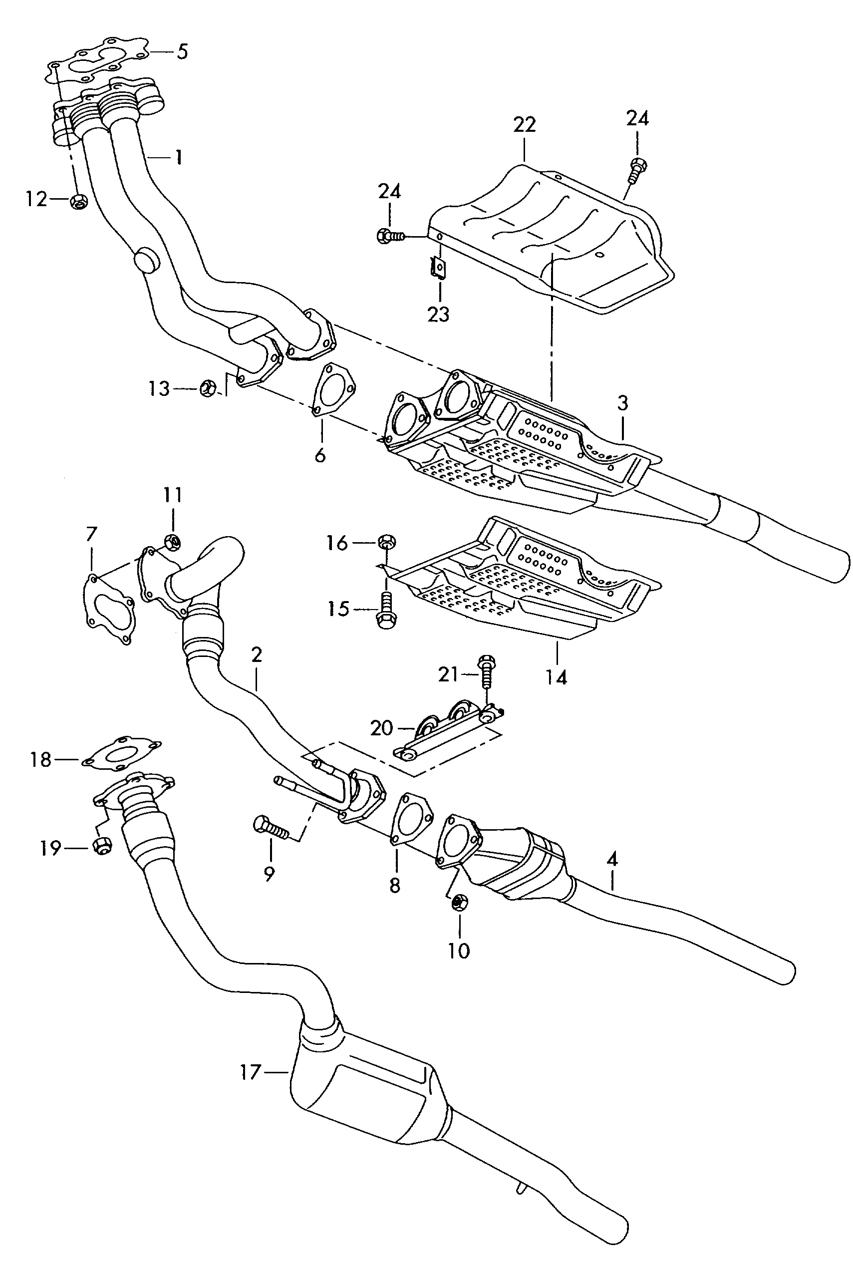 VAG 1J1253091AK - Изпускателна тръба vvparts.bg