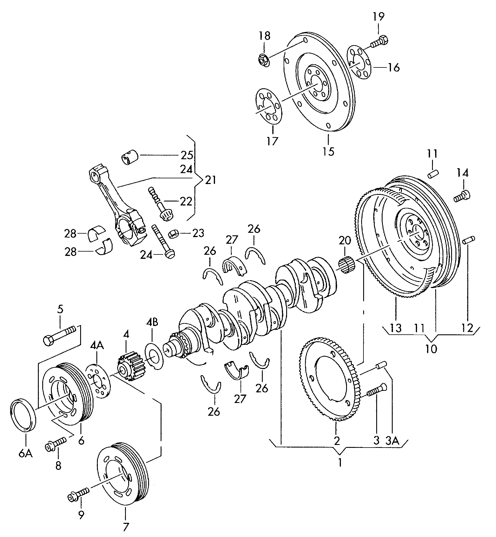 Skoda 04L 105 243 - Ремъчна шайба, колянов вал vvparts.bg