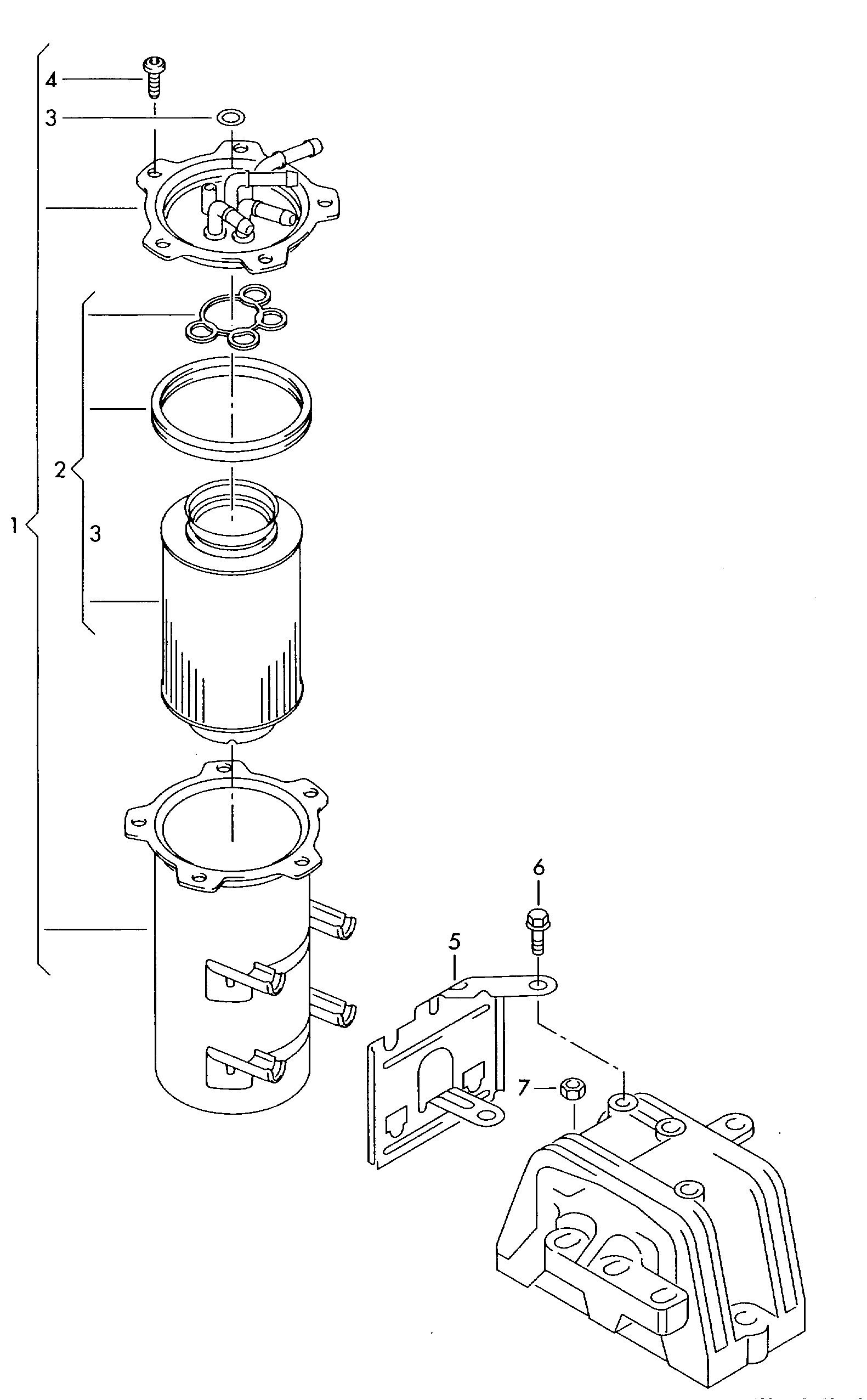 Seat 3C0127400D - Горивен филтър vvparts.bg