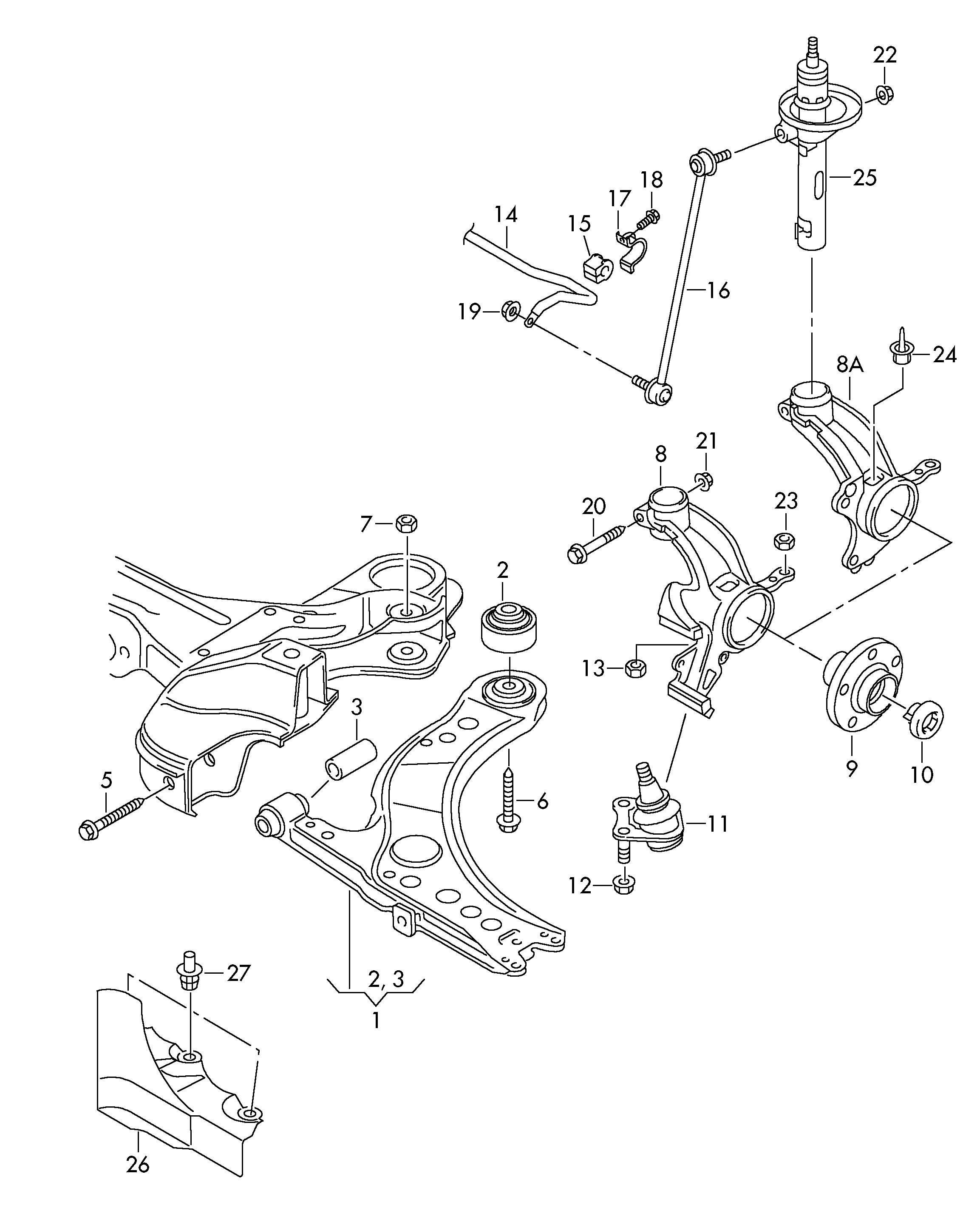 Seat 6R0 407 151 E - Носач, окачване на колелата vvparts.bg