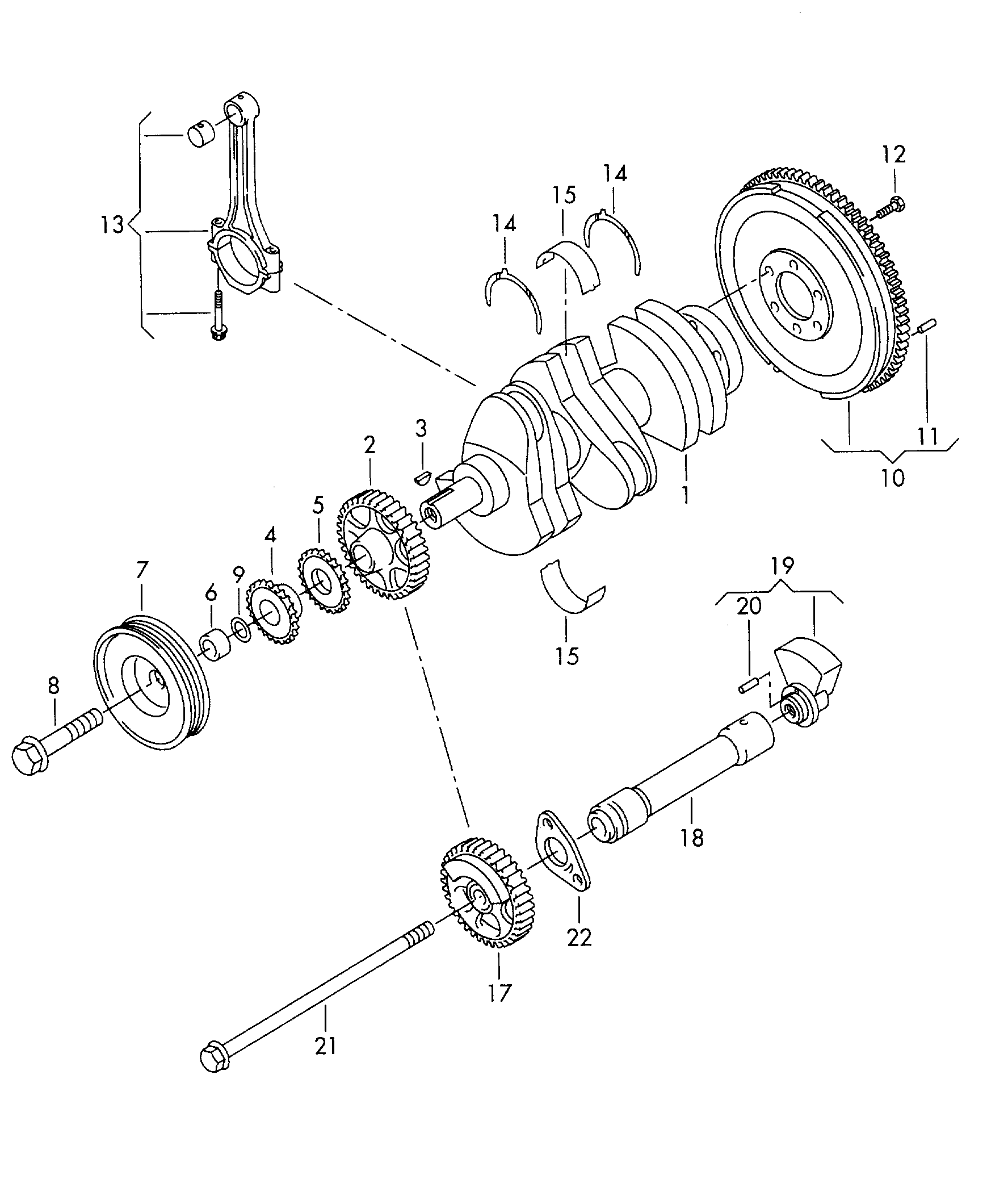 VAG N  90987302 - Комплект ангренажна верига vvparts.bg