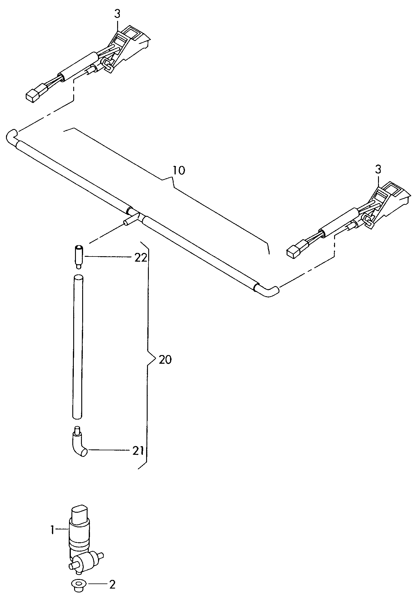 AUDI 1J6 955 651 - Водна помпа за миещо устр., почистване на стъклата vvparts.bg