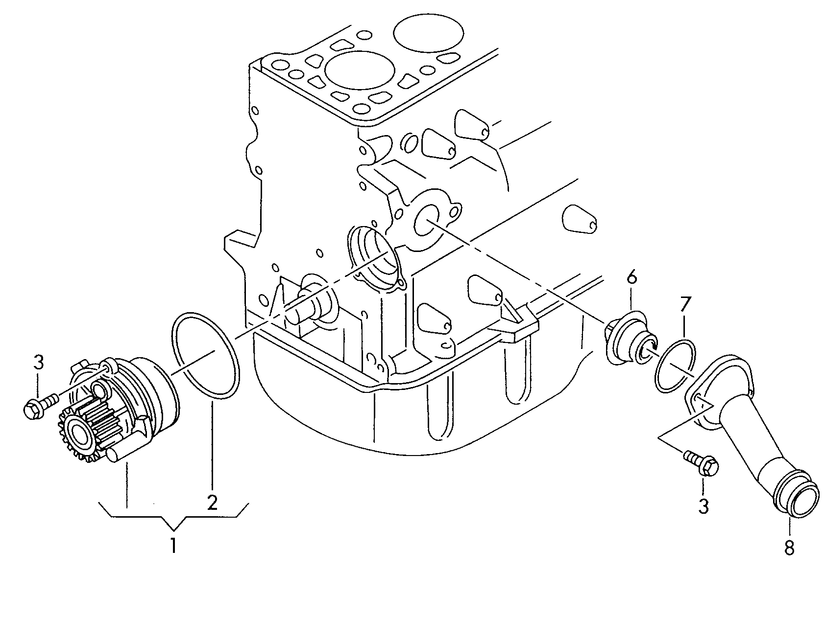 CUPRA 038121011A - Coolant pump with sealing ring vvparts.bg