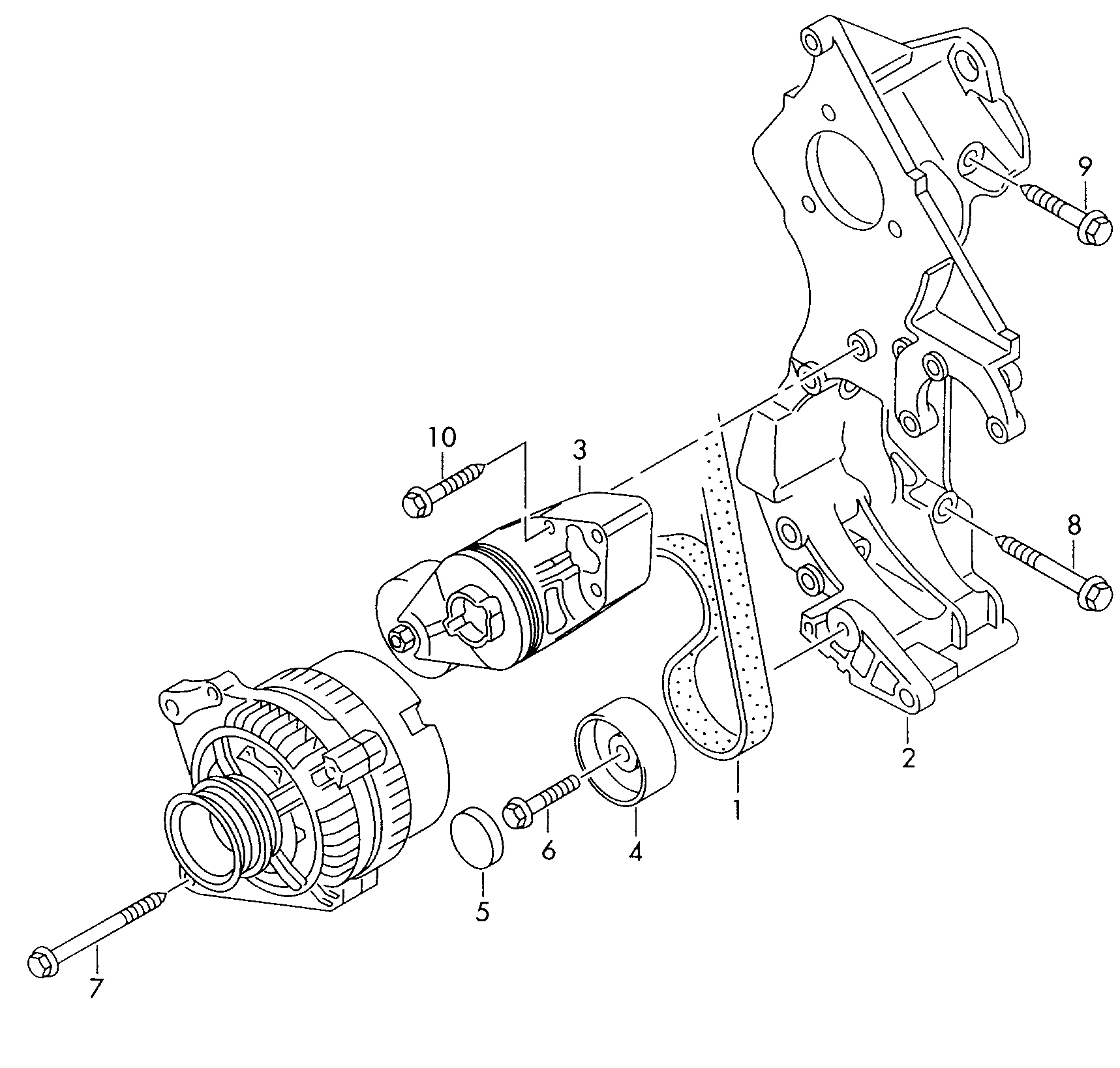 VAG 038903315C - Ремъчен обтегач, пистов ремък vvparts.bg