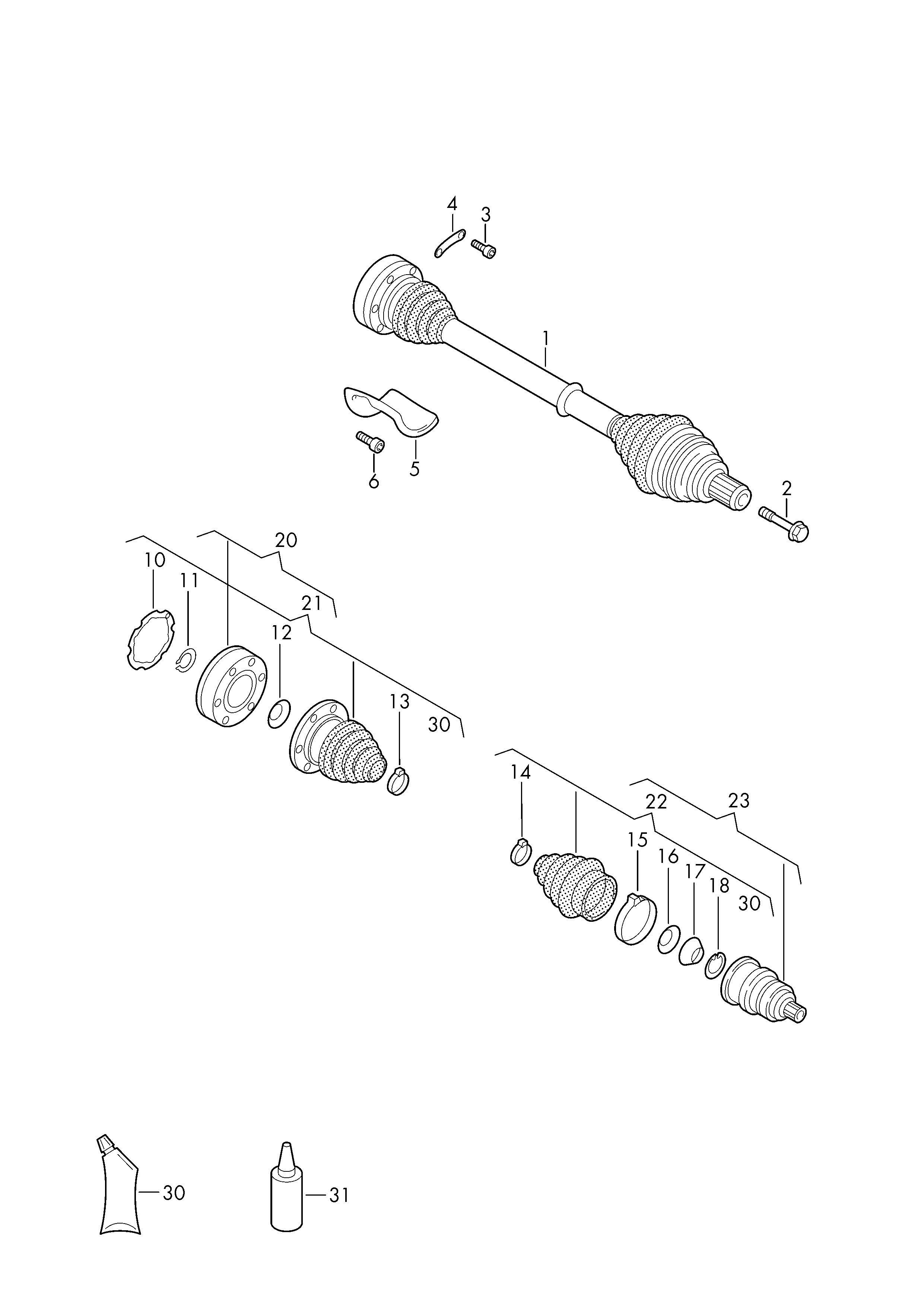 VAG 1K0501203G - Полуоска vvparts.bg