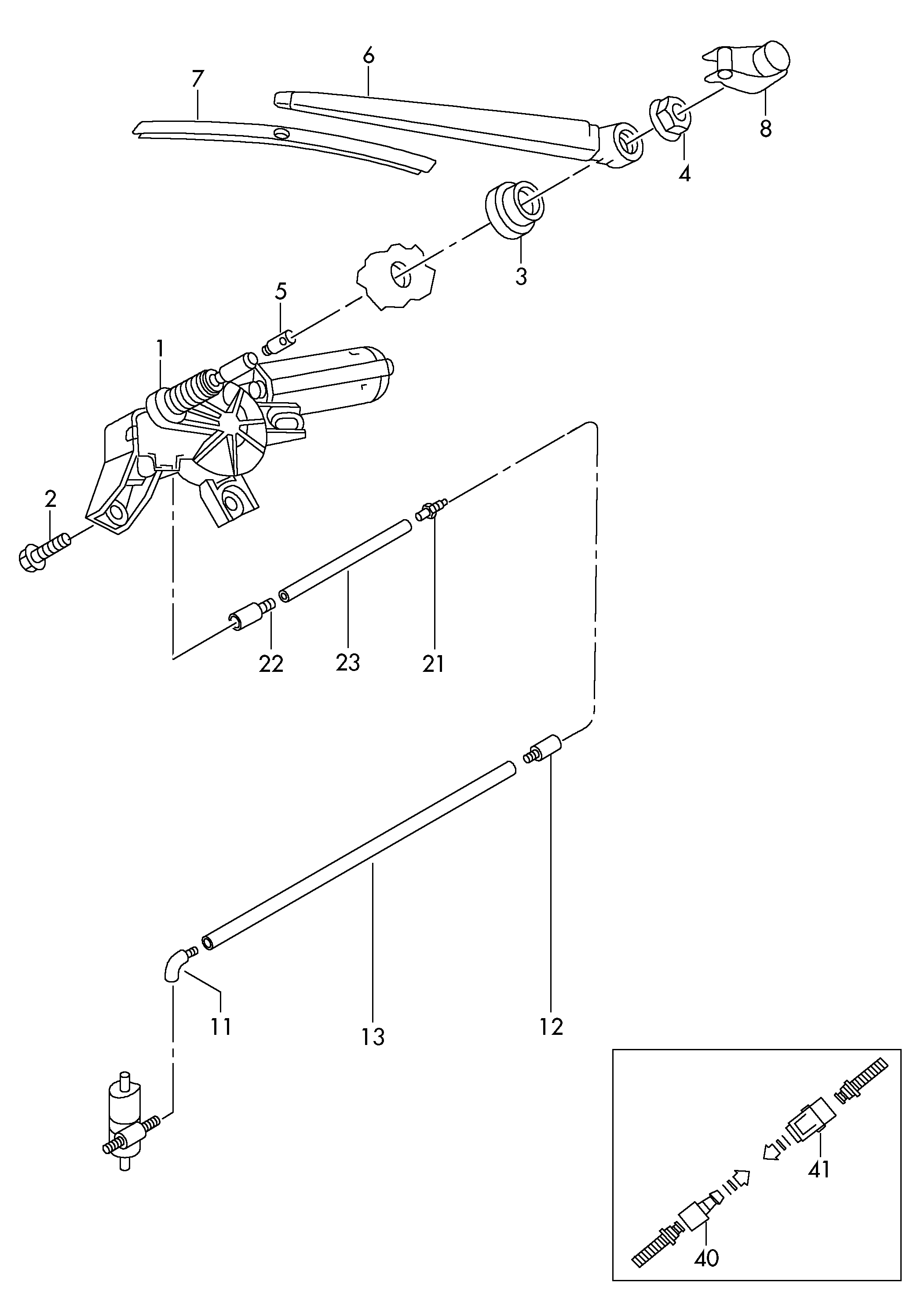 Seat 5L6 955 707 - Рамо на чистачка, почистване на стъклата vvparts.bg