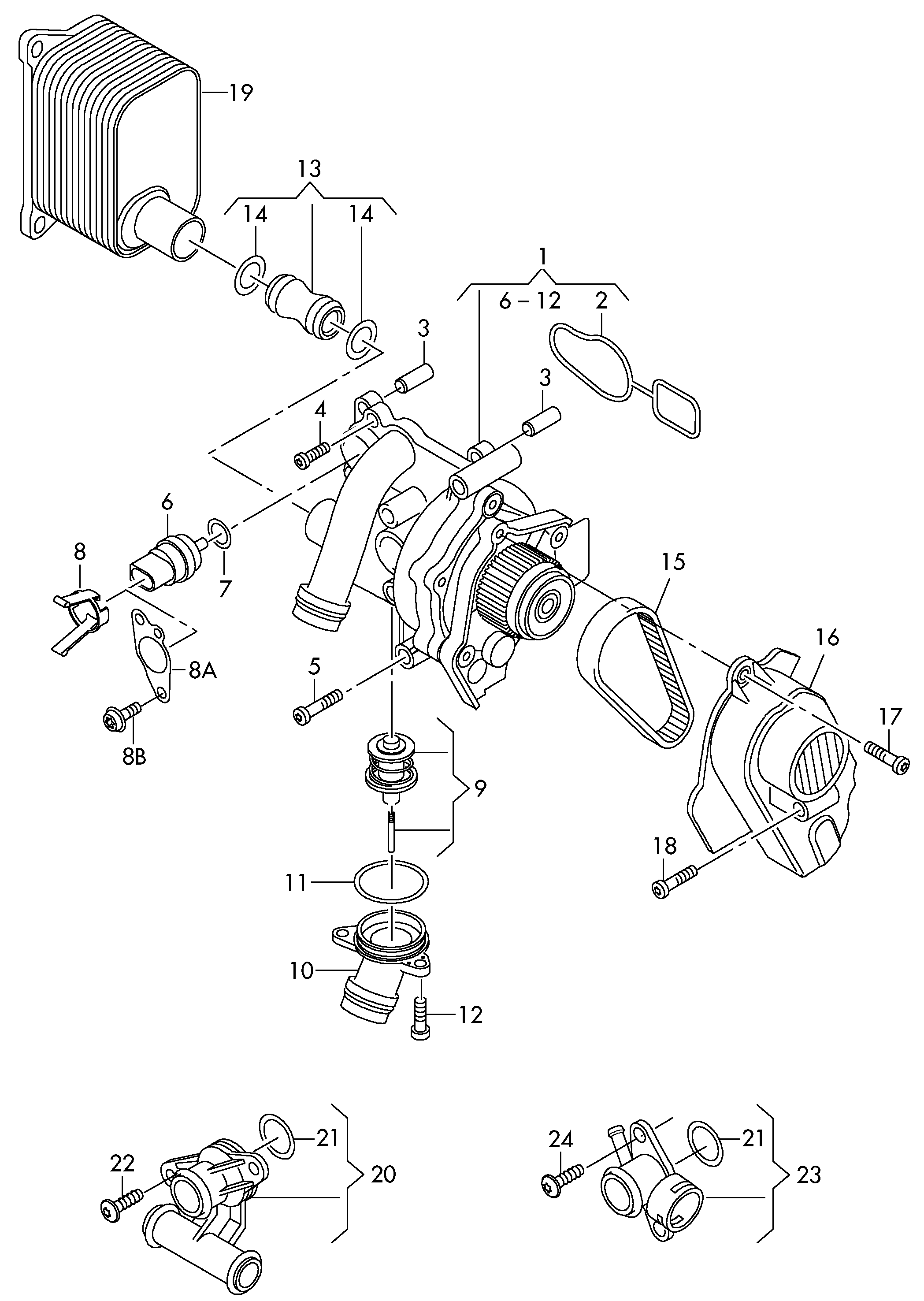 Seat 06H121121K - Термостат, охладителна течност vvparts.bg