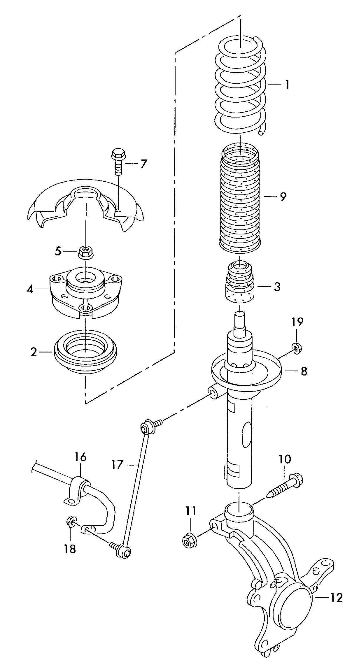 Skoda 1K0 411 303 AM - Лагерна втулка, стабилизатор vvparts.bg