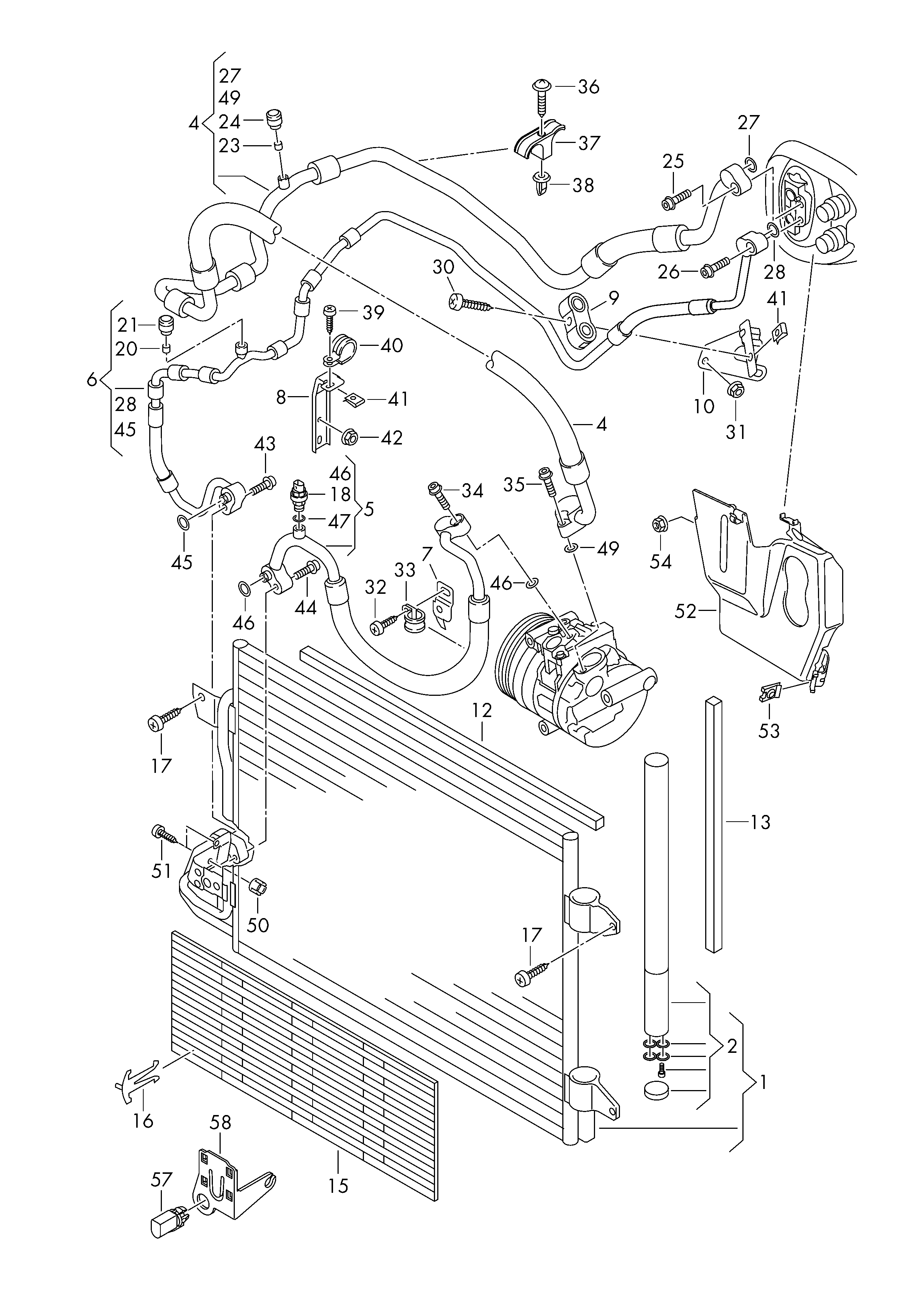 VW 1K0 820 411 Q - Кондензатор, климатизация vvparts.bg