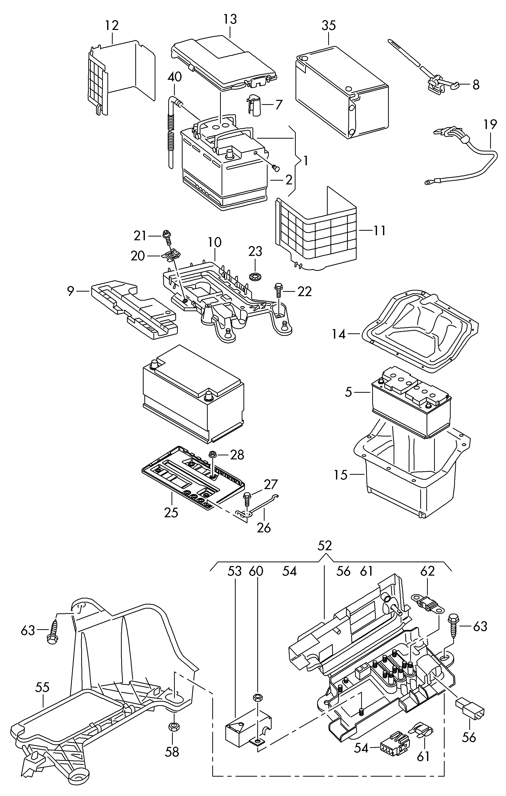 AUDI 000915105EC - Стартов акумулатор vvparts.bg