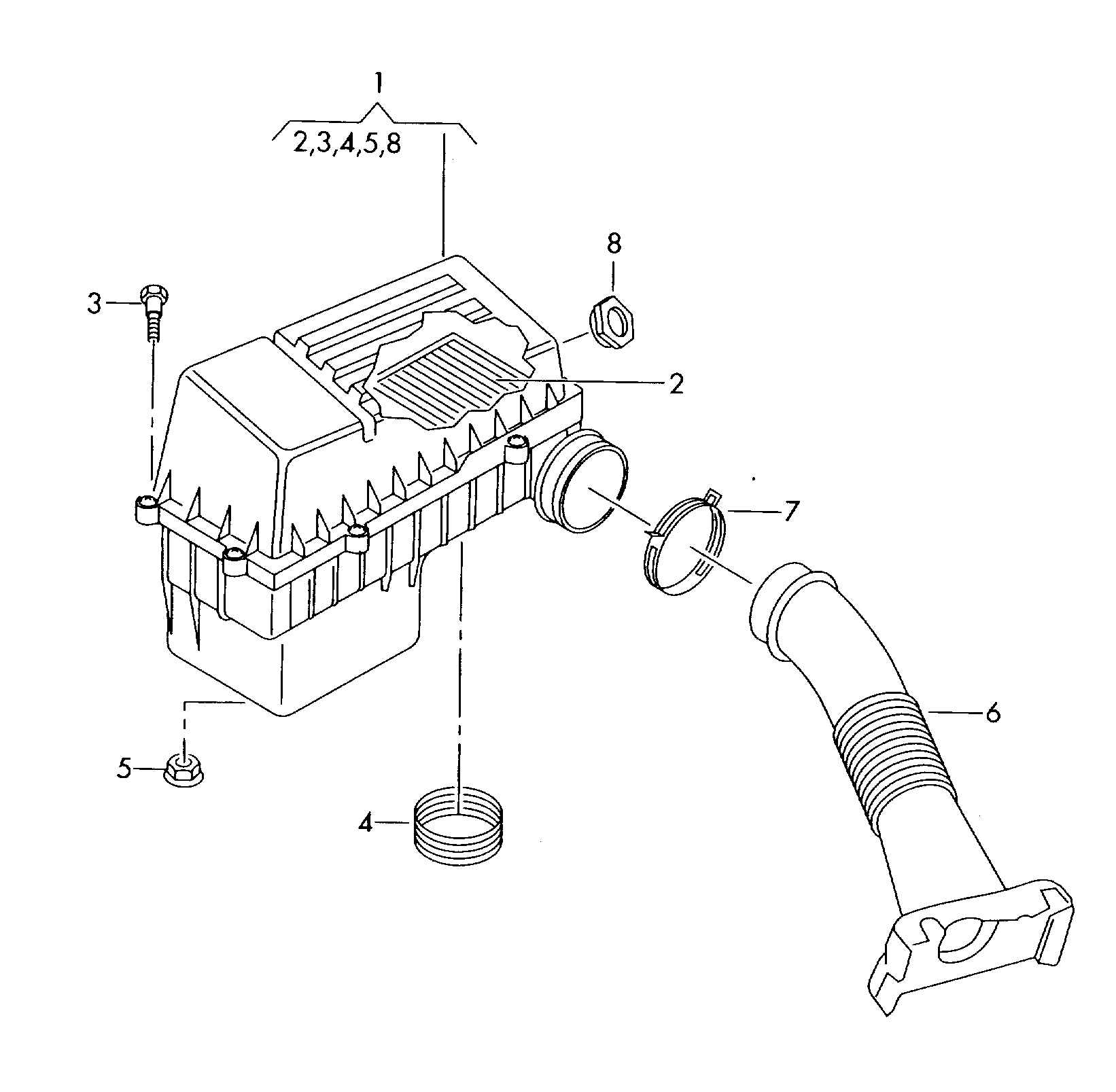 Seat 036 129 620 H - Въздушен филтър vvparts.bg