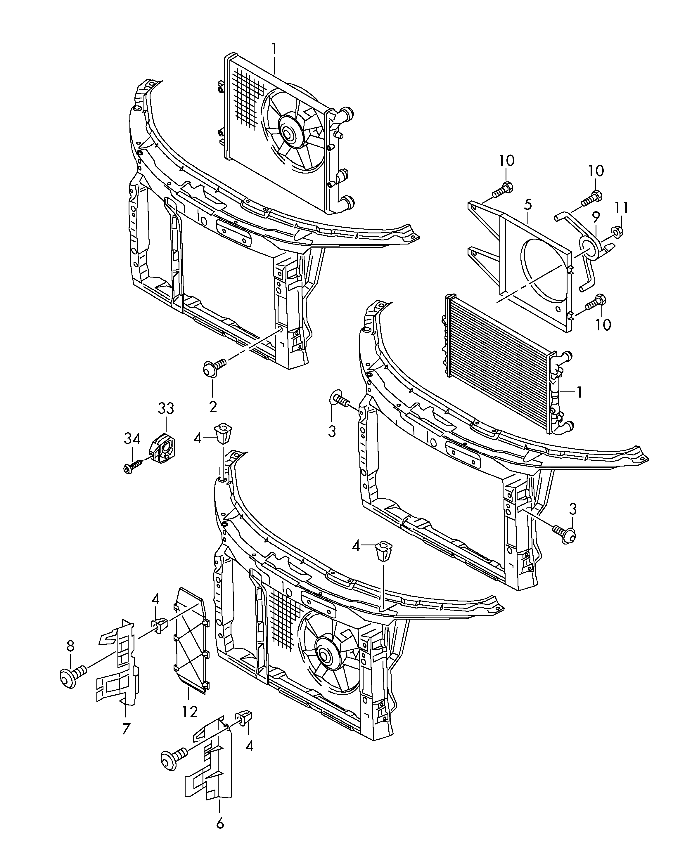 Seat 6Q0 121 201HA - Радиатор, охлаждане на двигателя vvparts.bg