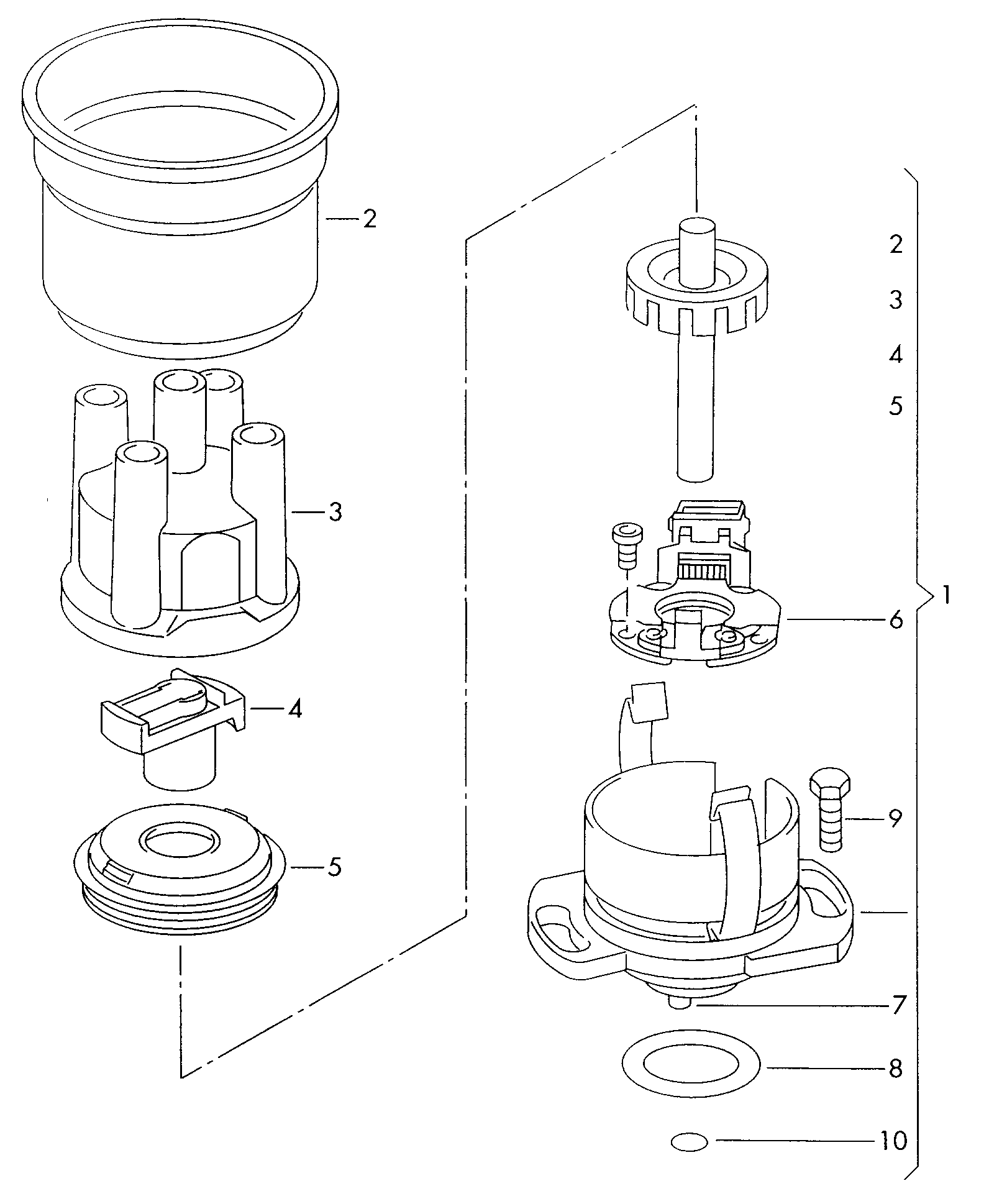 VW 030905207 - Капачка на дистрибутор на запалване vvparts.bg