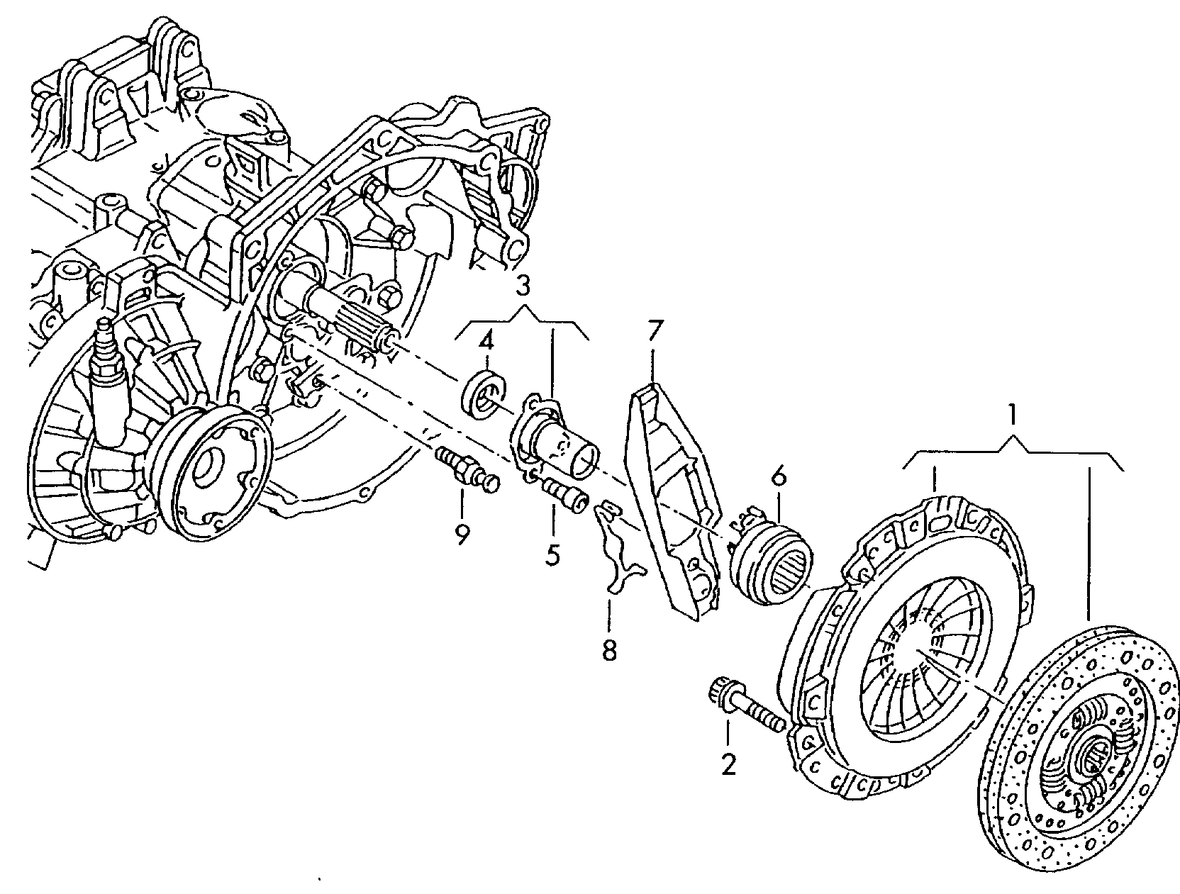 AUDI 038141032 - Комплект съединител vvparts.bg