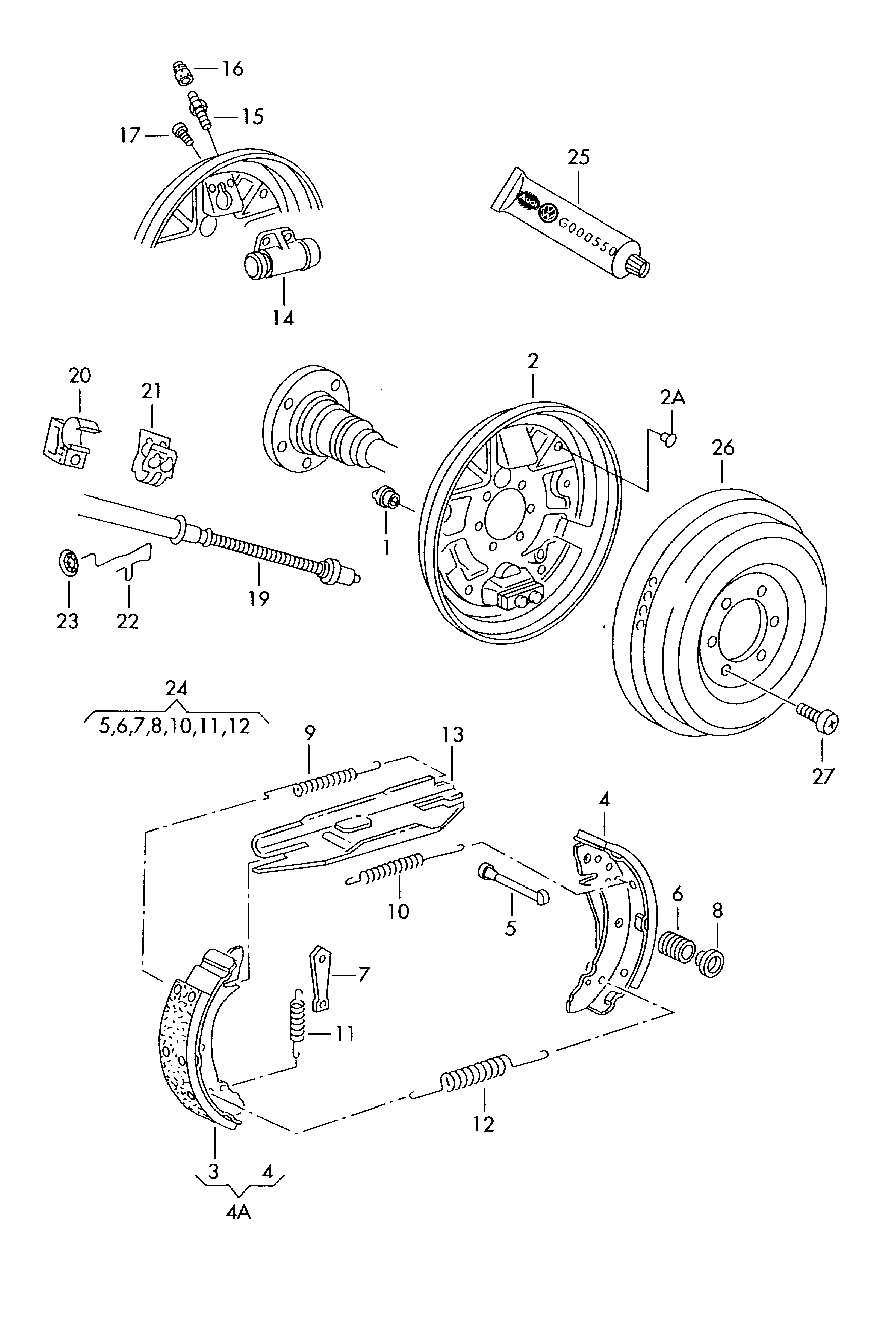 AUDI 1J0 698 545 - Комплект принадлежности, спирани челюсти vvparts.bg