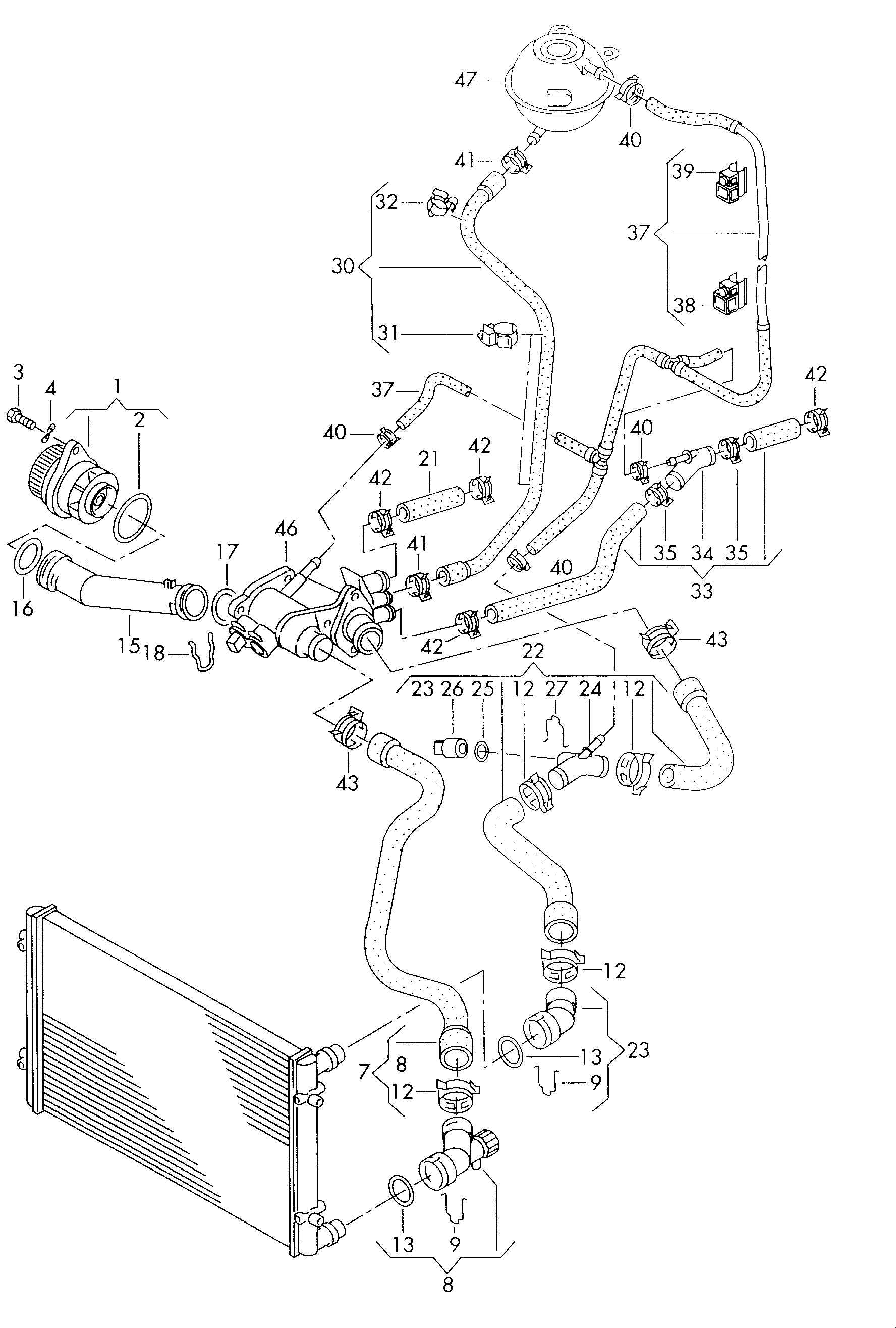 VAG 030121043C - Уплътнение, маслена помпа vvparts.bg