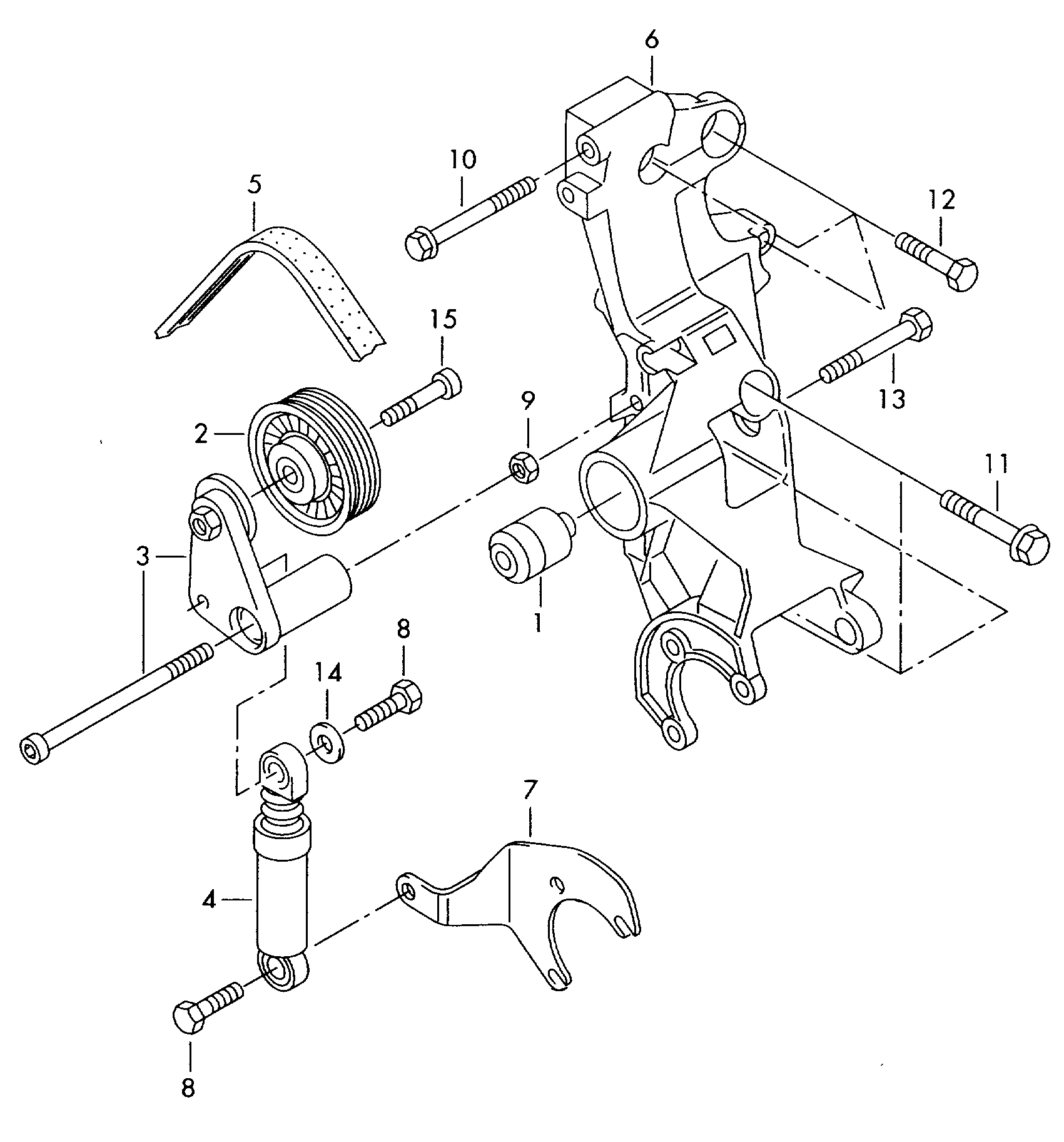 VW 038145299A - Ремъчен обтегач, пистов ремък vvparts.bg