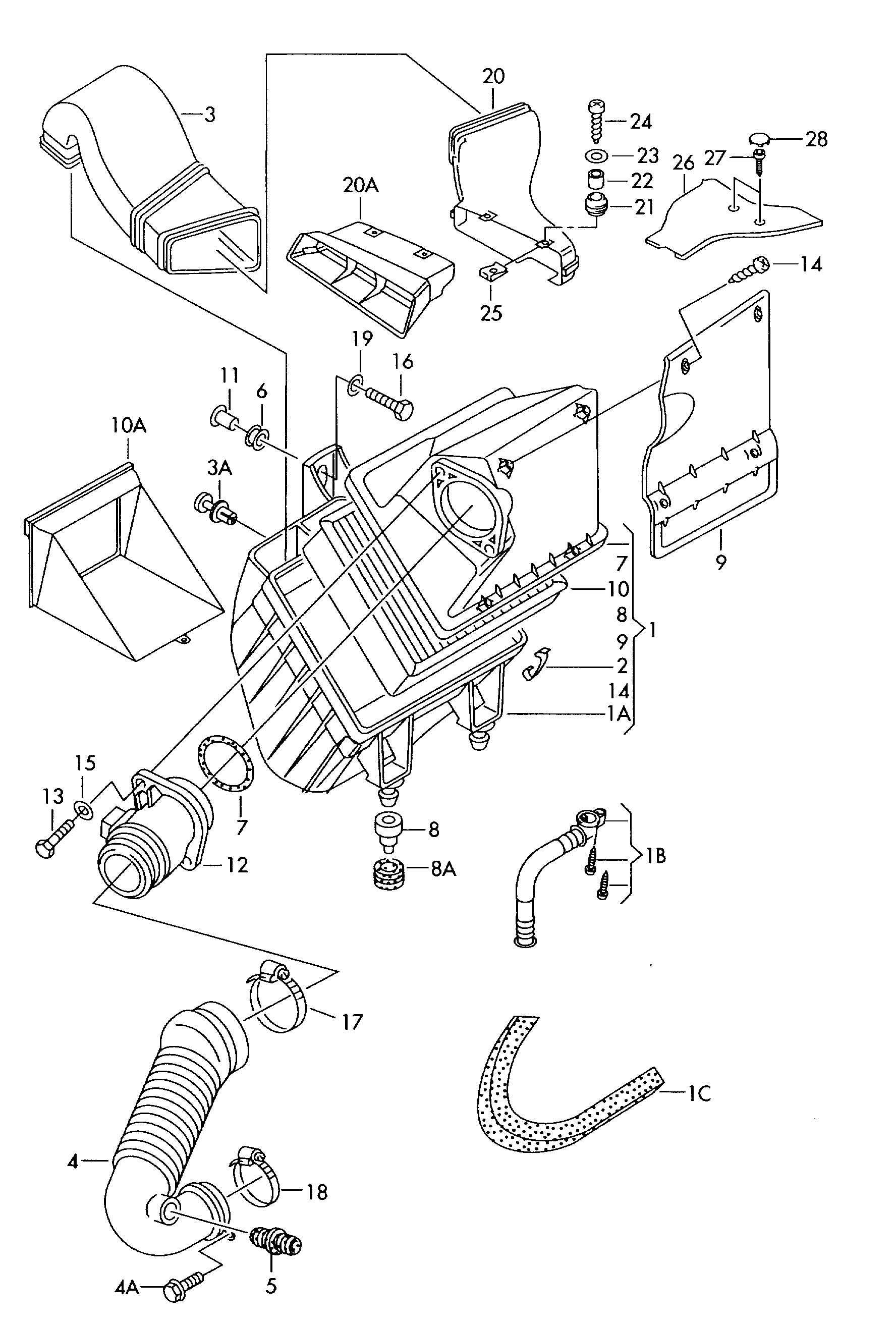 Seat 074 906 461 B - Въздухомер-измерител на масата на въздуха vvparts.bg