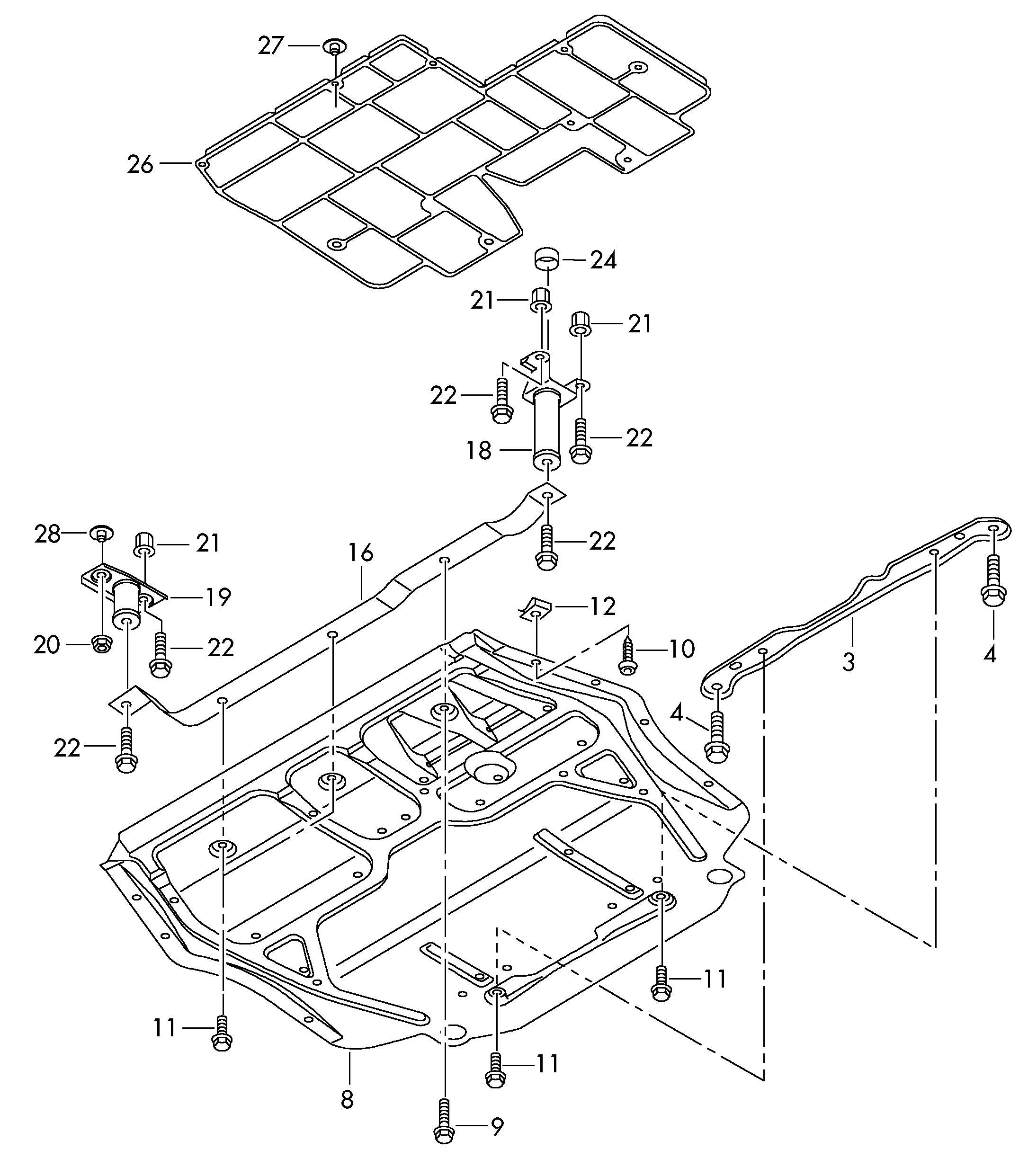 AUDI N 011 008 8 - Комплект ангренажен ремък vvparts.bg