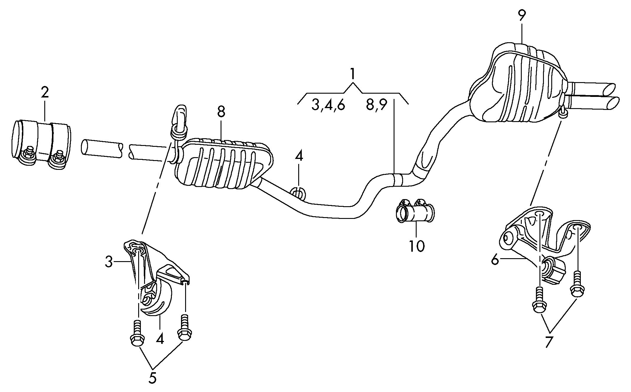 VAG 1K0253141F - Тръбна връзка, изпускателна система vvparts.bg