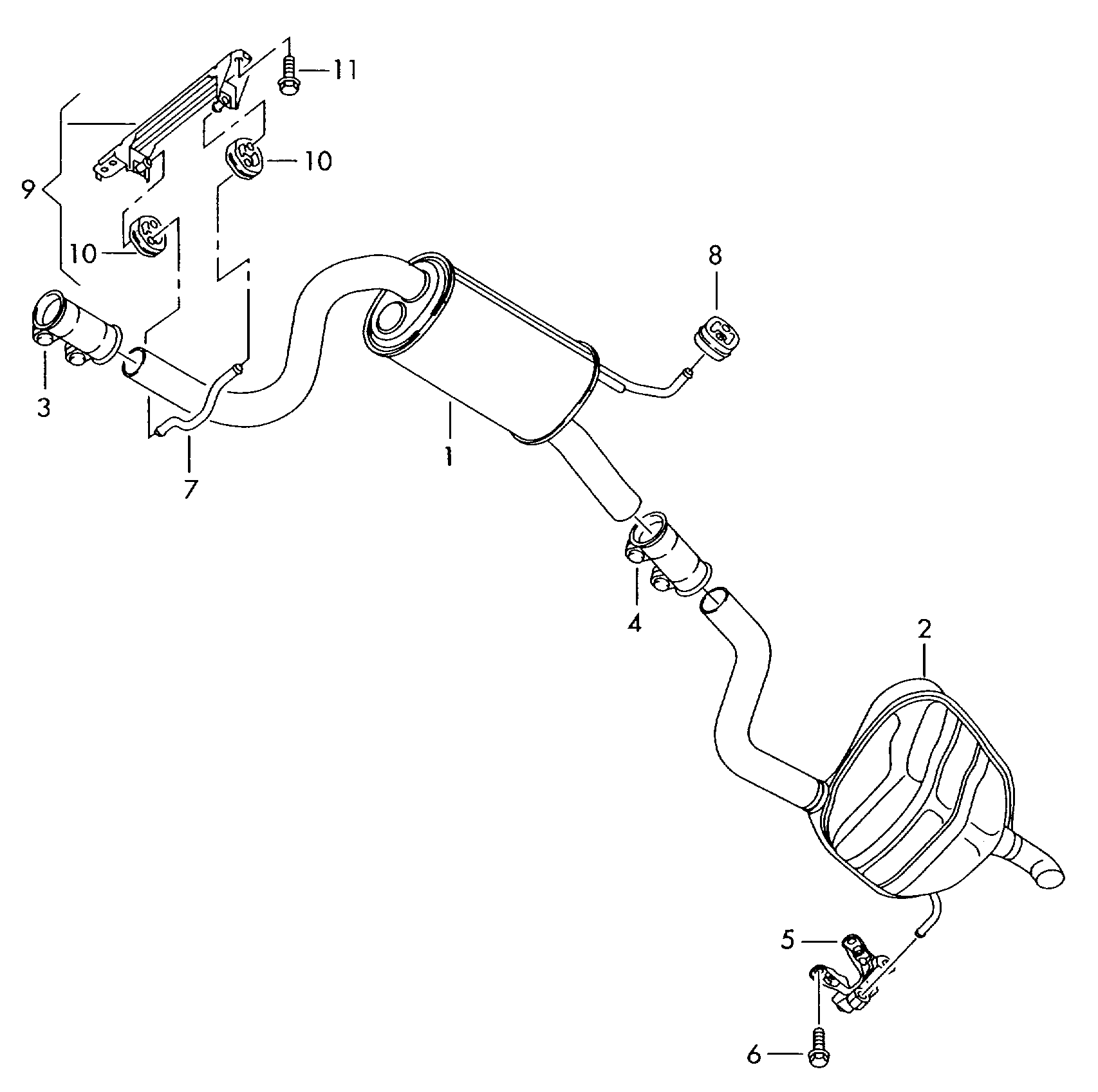 VAG 1K0 253 141 L - Тръбна връзка, изпускателна система vvparts.bg