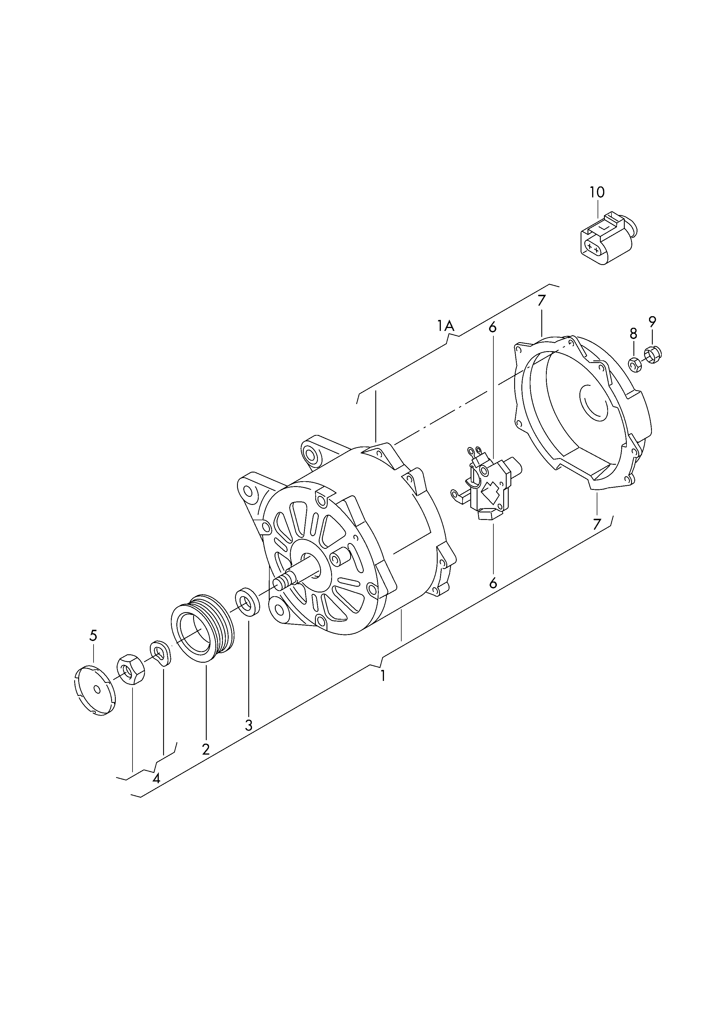 AUDI 06F 903 023 EX - Генератор vvparts.bg