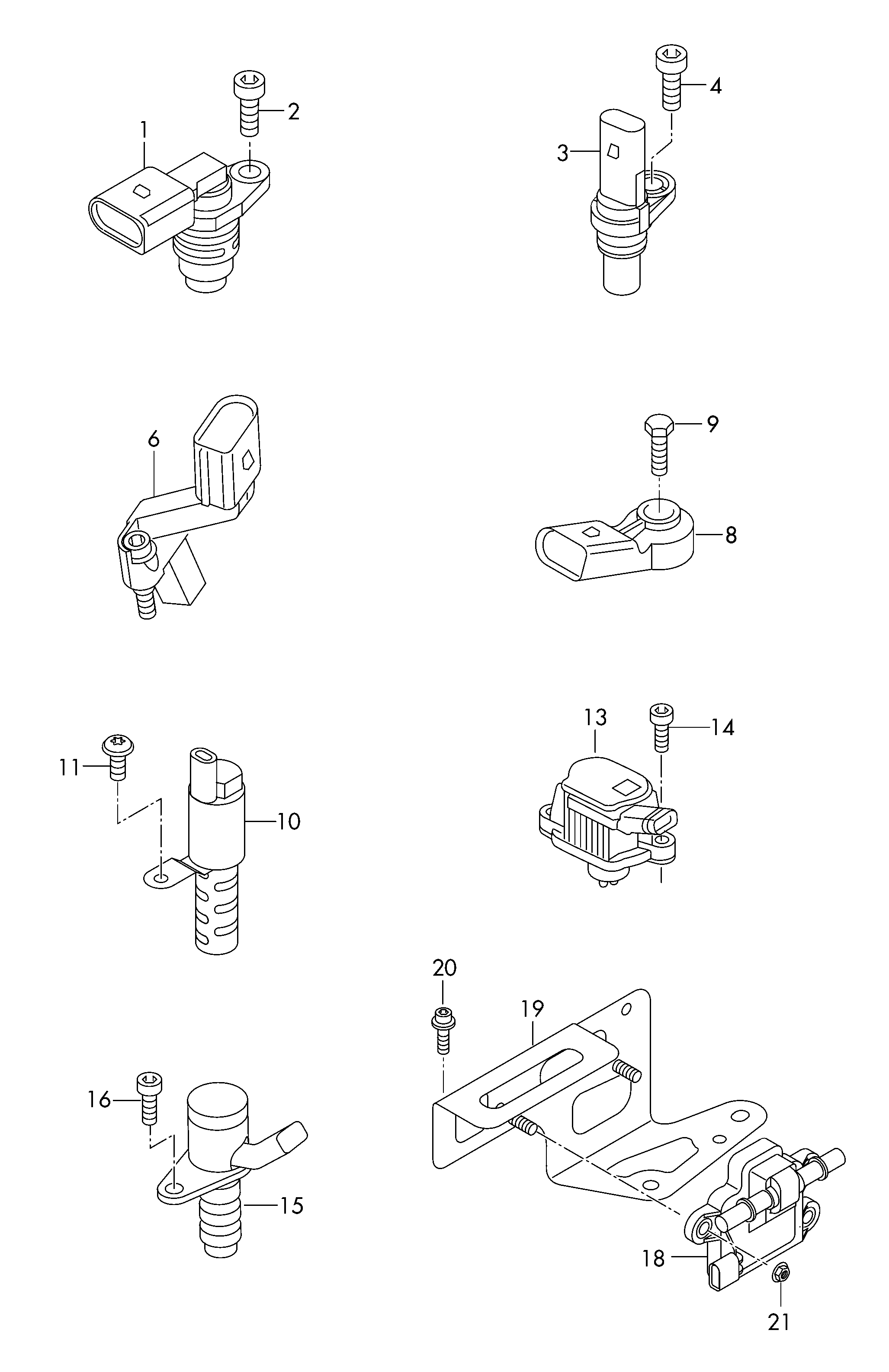 Seat 04C 907 601 - Датчик, положение на разпределителния вал vvparts.bg