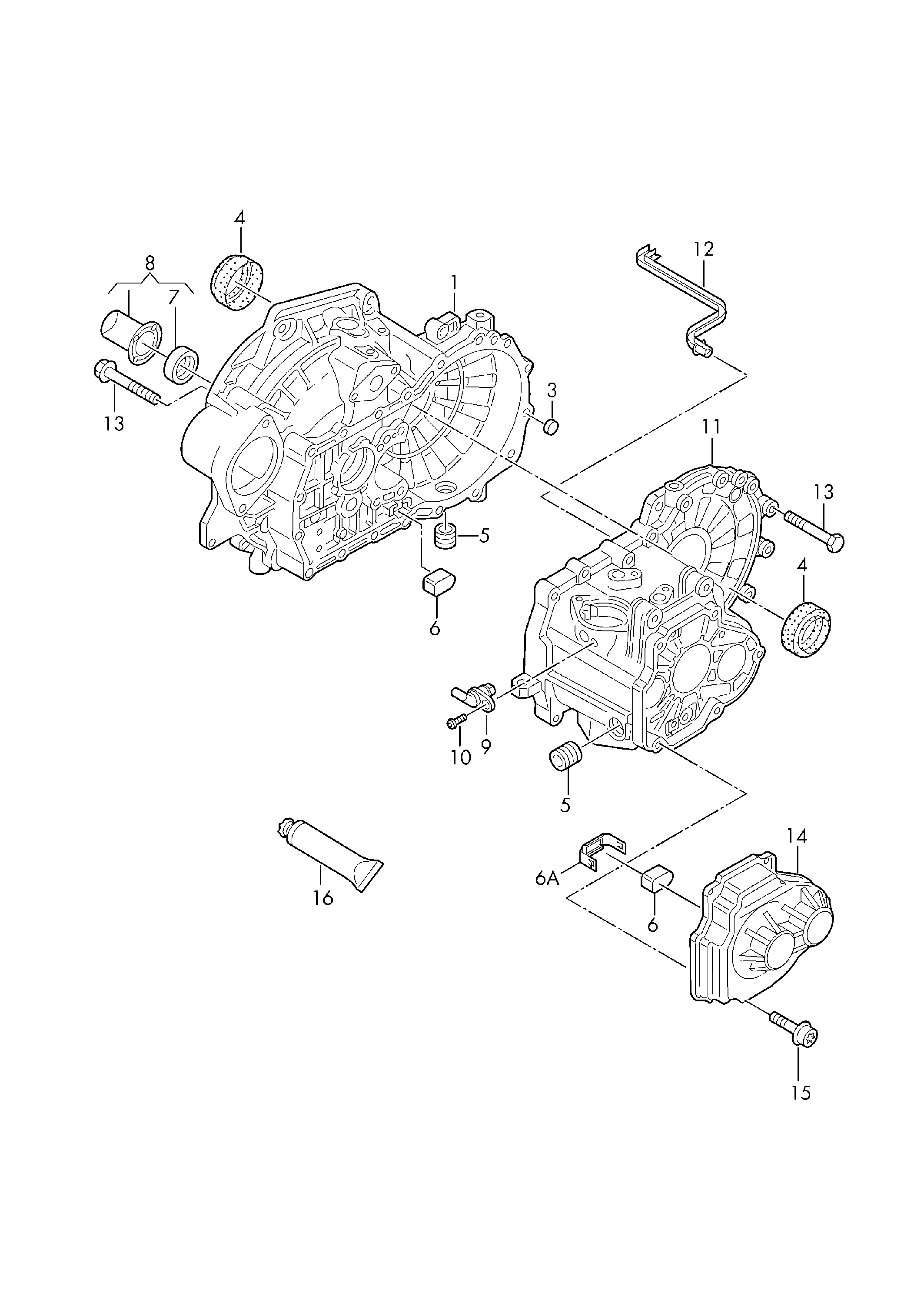 AUDI 0A4 311 375 B - Ремонтен к-кт, ръчна скоростна кутия vvparts.bg