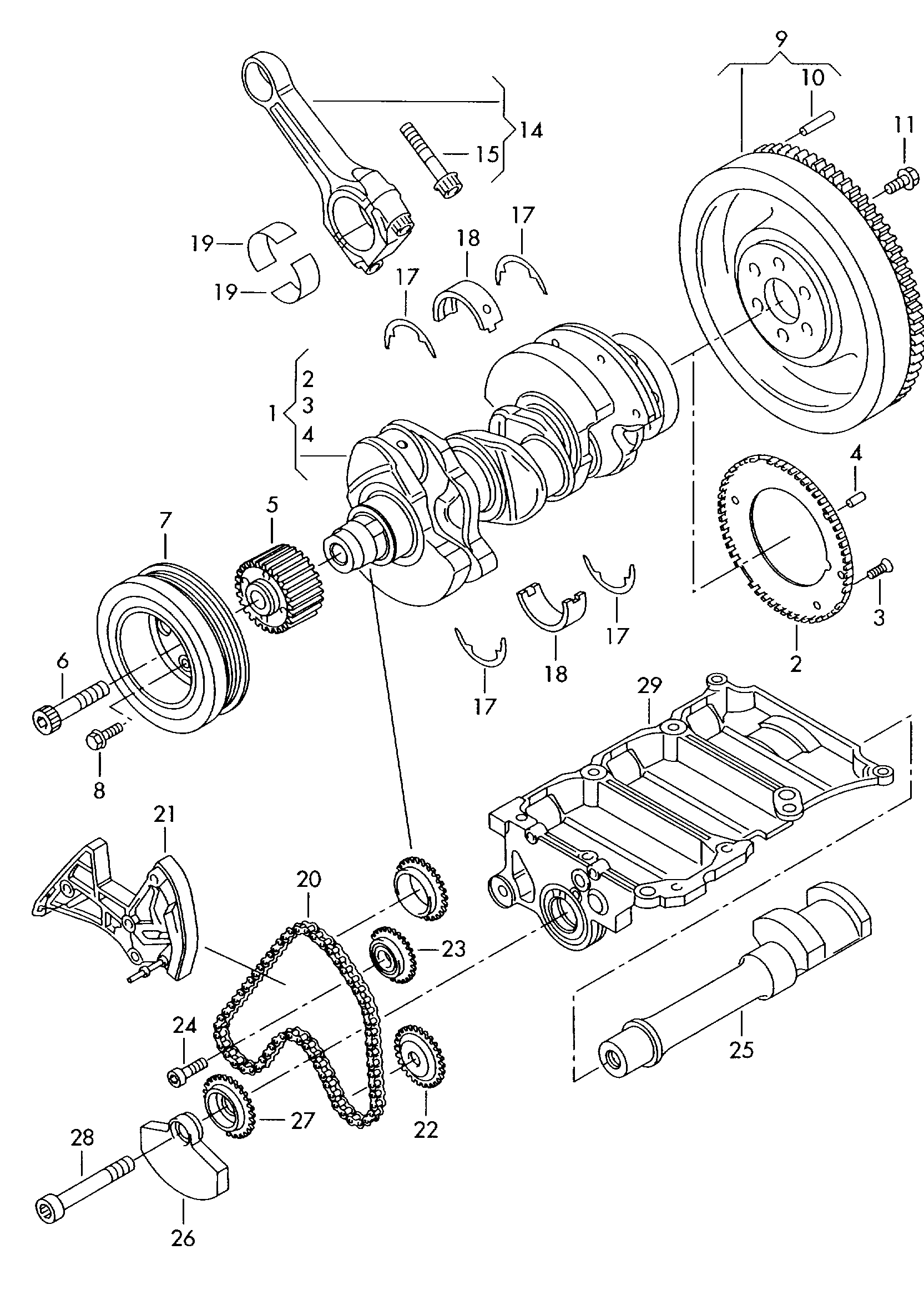 VAG WHT004573 - Ремъчна шайба, колянов вал vvparts.bg