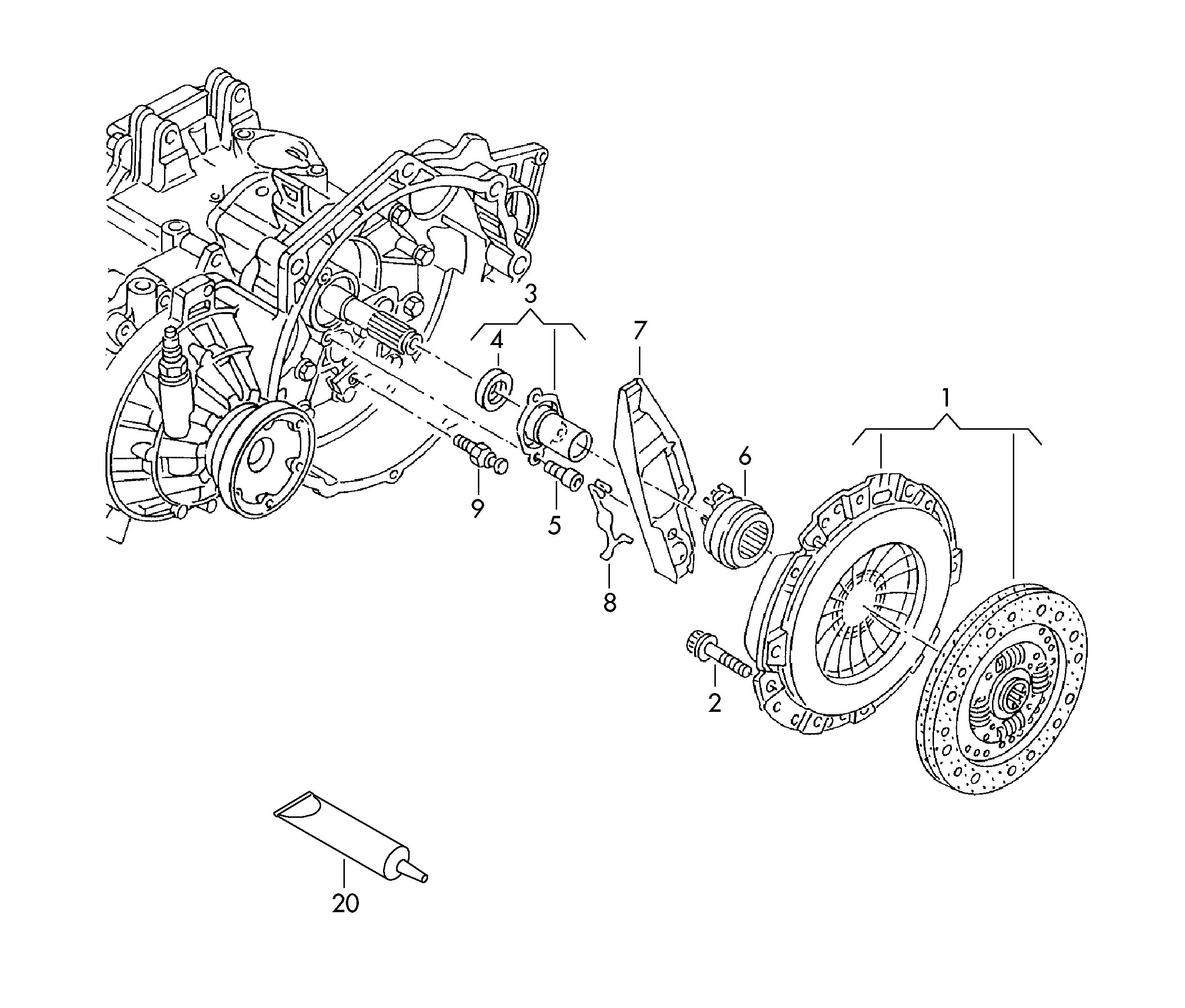 Seat 02A141165R - Задействане на съединителя vvparts.bg