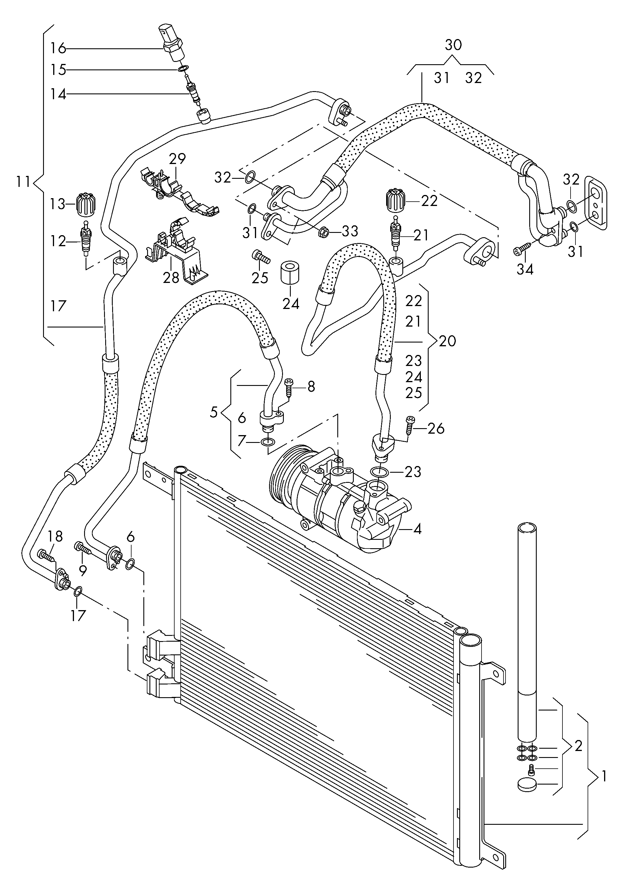 VW 5Q0298403 - Изсушител, климатизация vvparts.bg