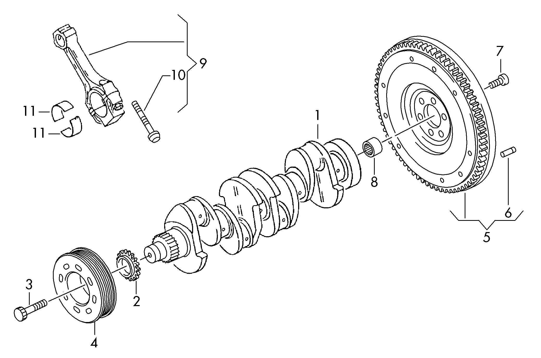 AUDI N   912 044 01 - Болт на ремъчна шайба vvparts.bg