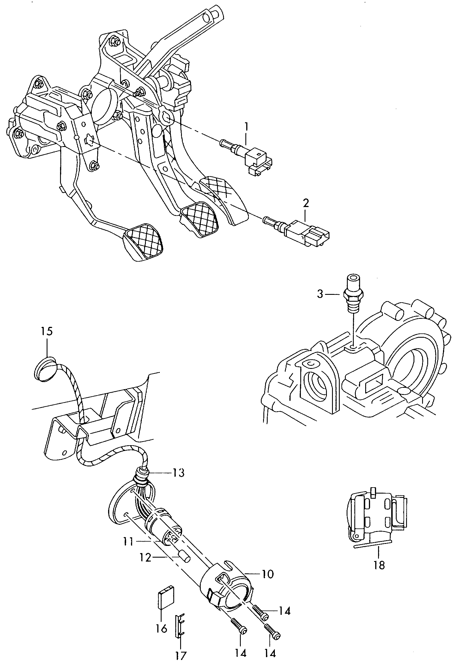 Skoda 1K0 945 459 A - Ключ за спирачните светлини vvparts.bg