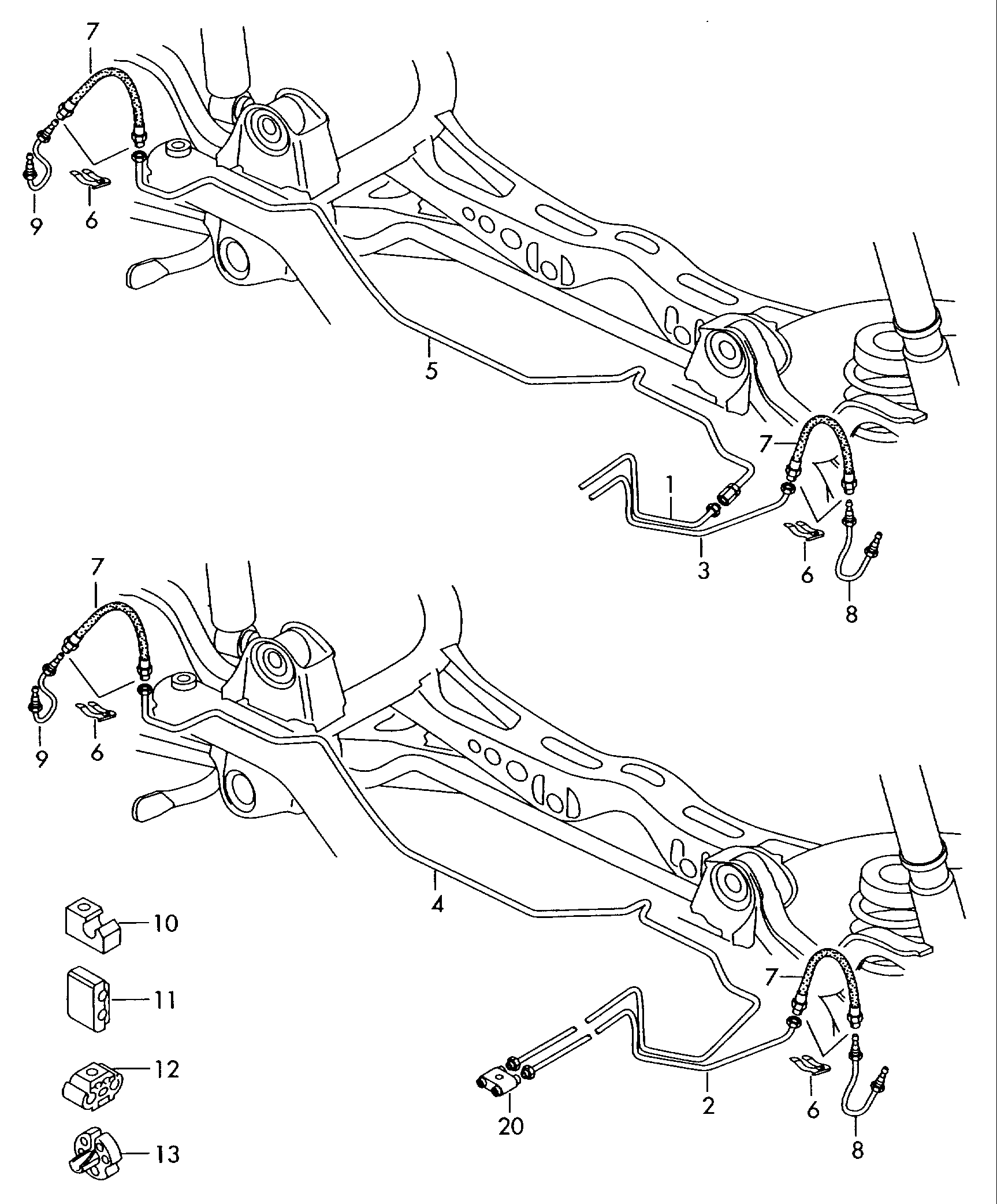 VW 1K0 611 775 C - Спирачен маркуч vvparts.bg