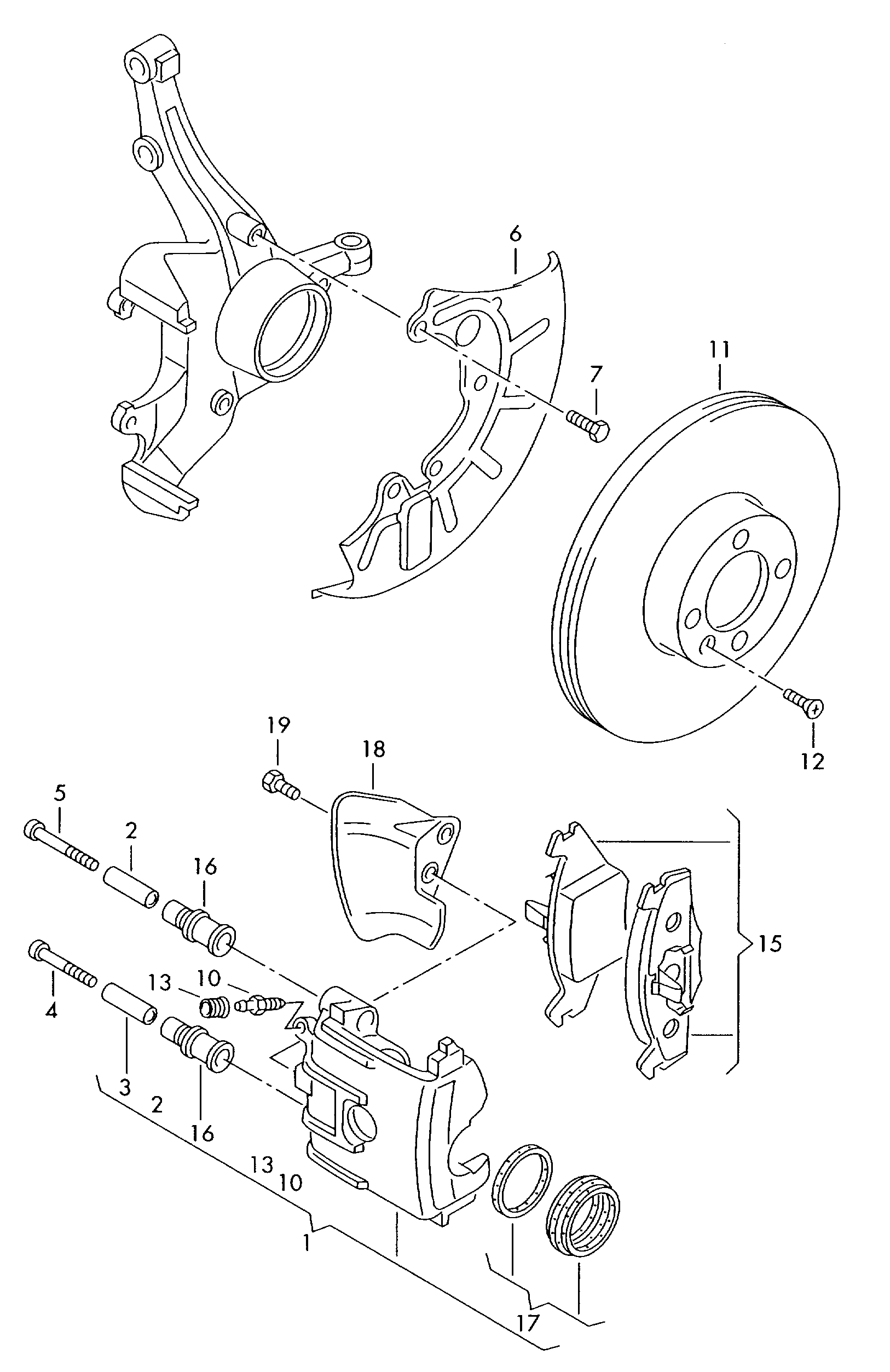 AUDI 6N0 698 151 C - Комплект спирачно феродо, дискови спирачки vvparts.bg