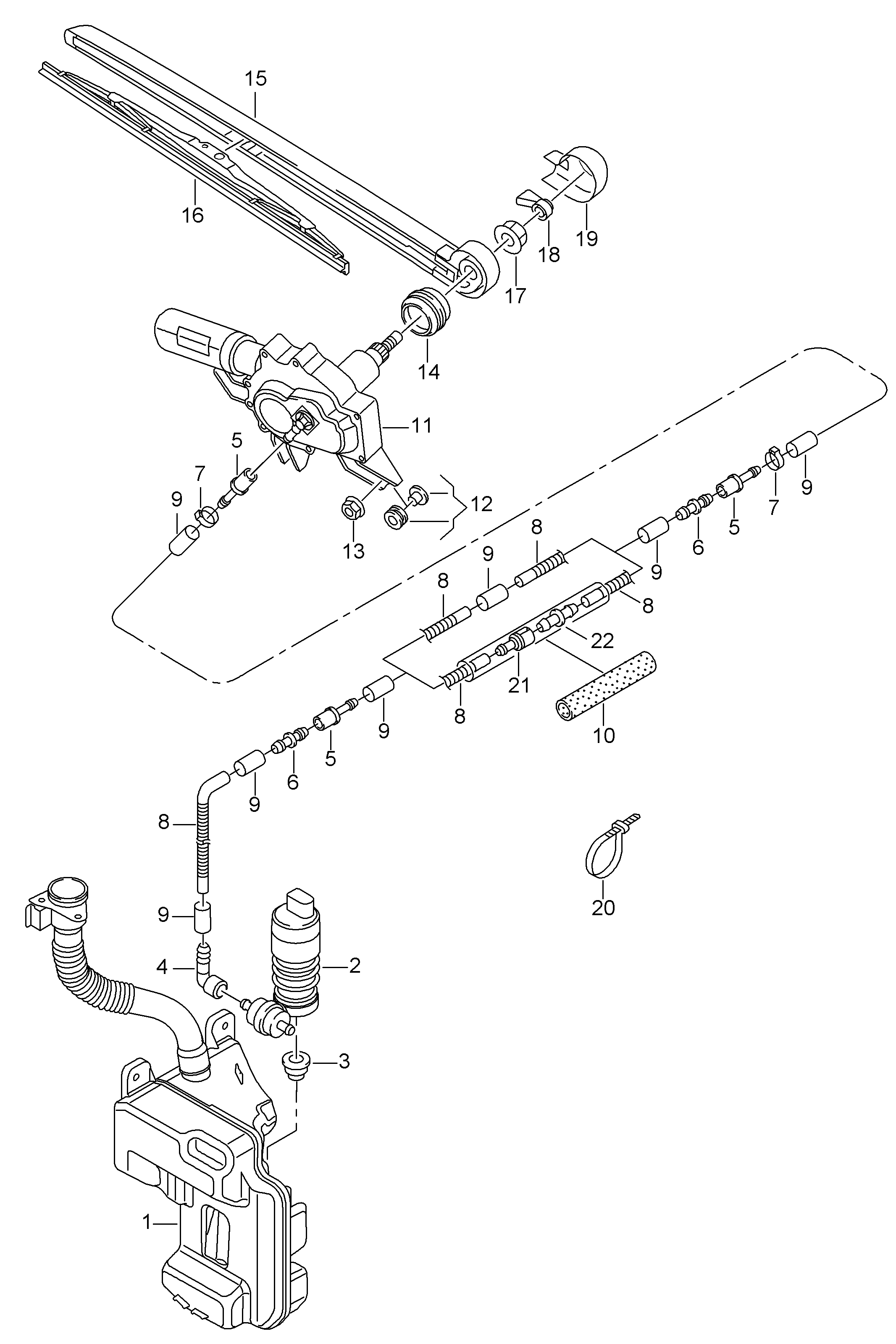 Seat 5JA 955 707 - Рамо на чистачка, почистване на стъклата vvparts.bg