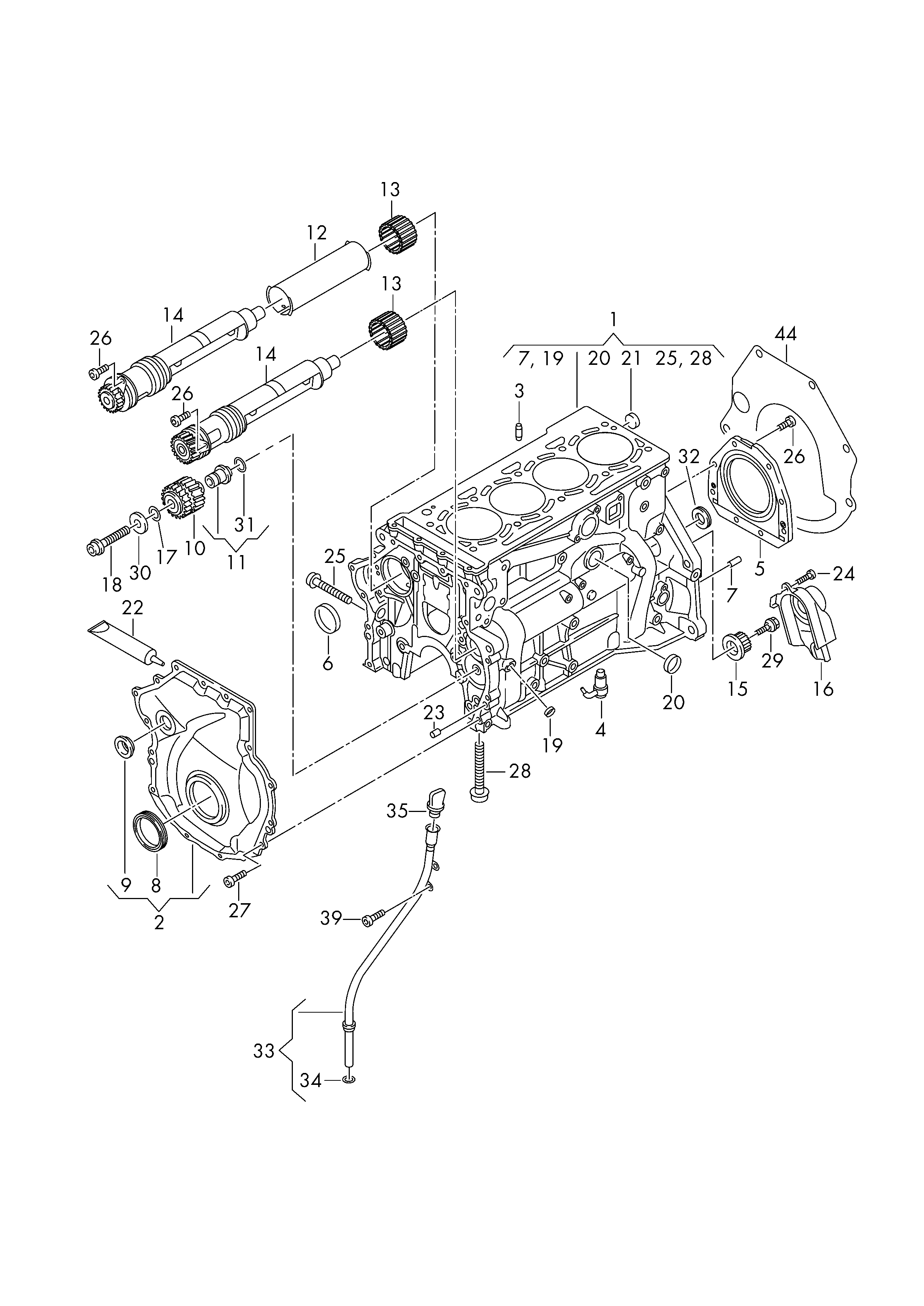 VAG 06K 109 210 AE - Капак на корпус, колянно-мотовилков блок vvparts.bg