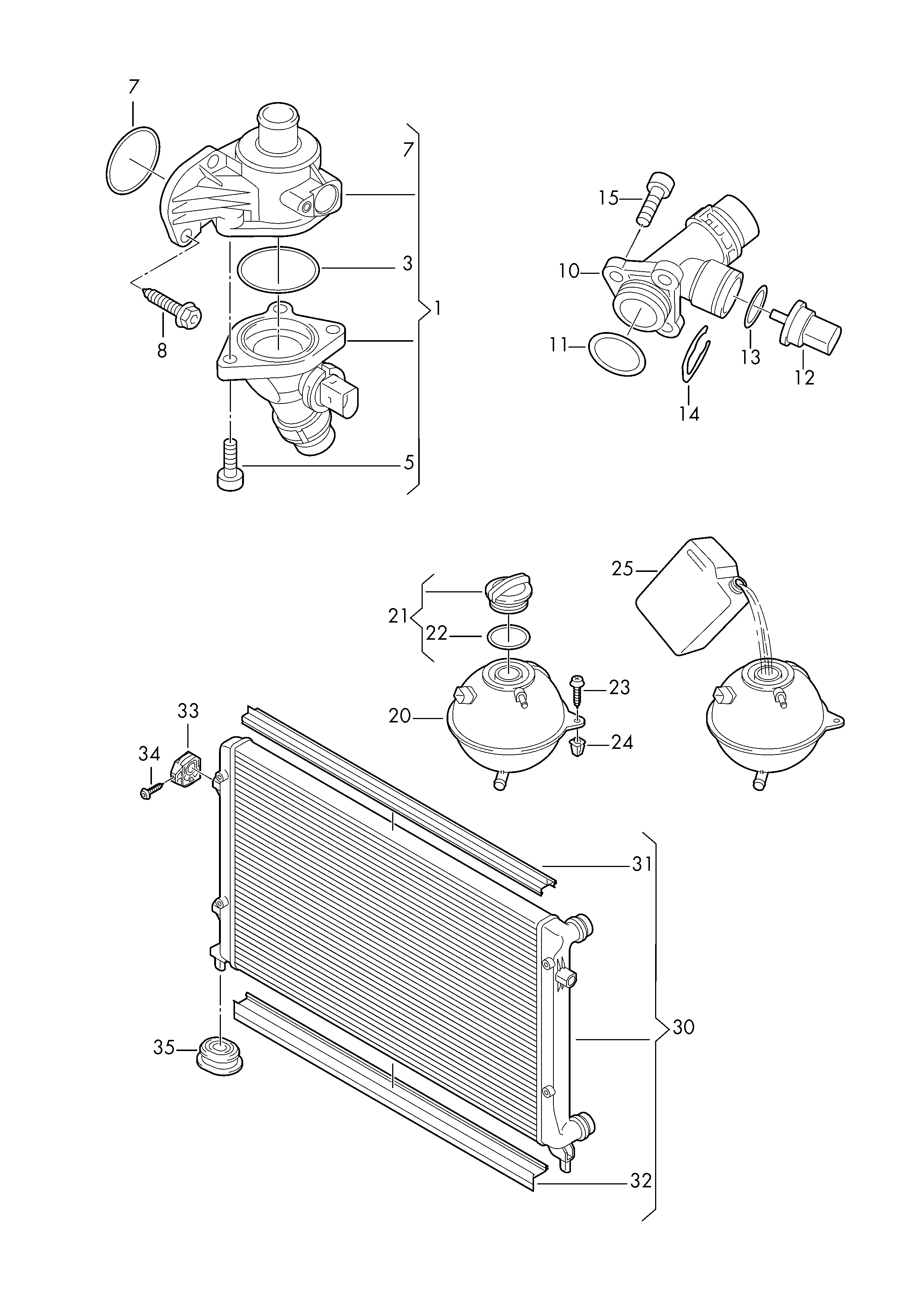 VW 06F 121 111 G - Термостат, охладителна течност vvparts.bg