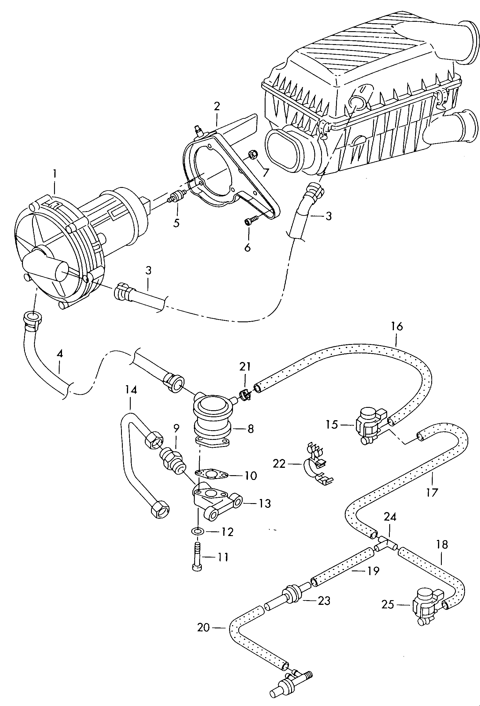 VW 1J0 131 128 - Маркуч, захранване с въздух vvparts.bg