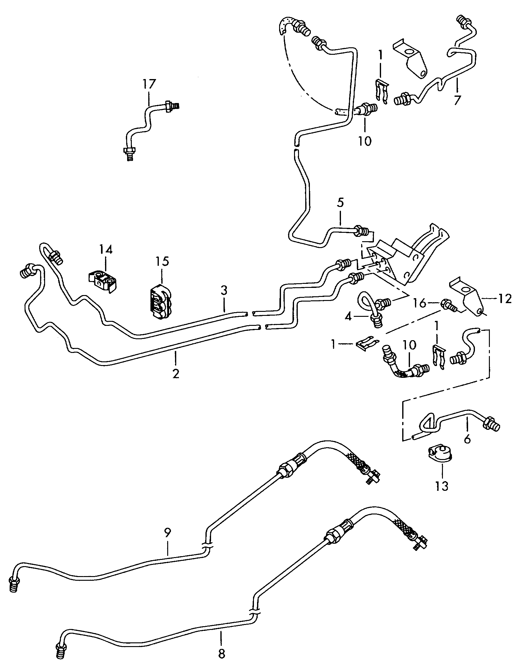 Skoda 1J0 611 764 AD - Спирачен маркуч vvparts.bg