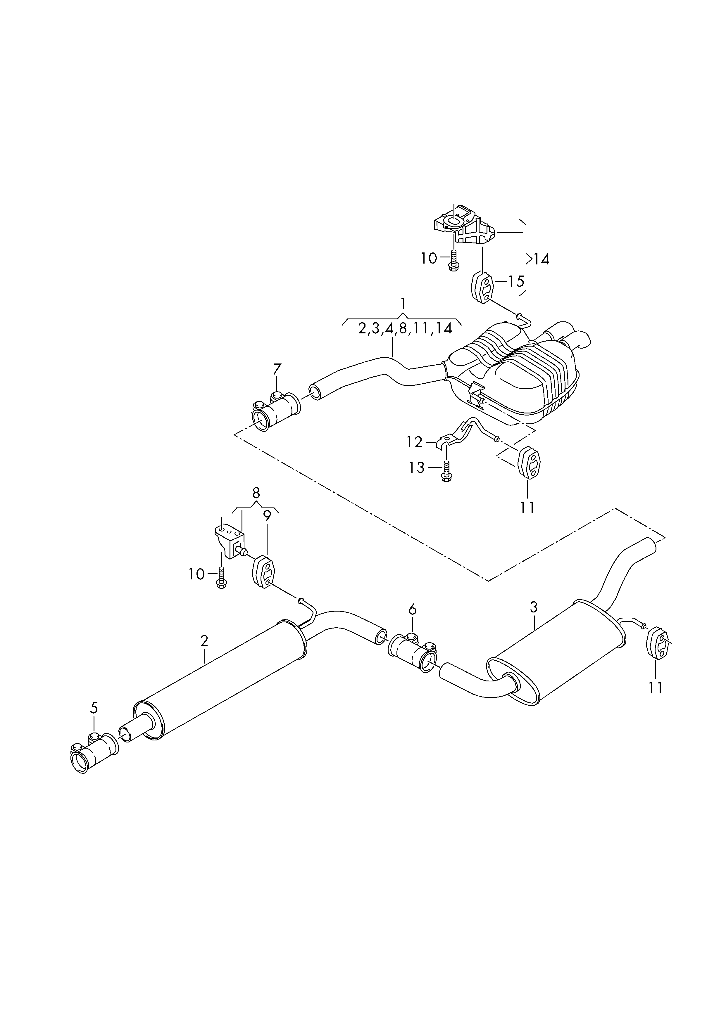 VAG 1K0253141T - Тръбна връзка, изпускателна система vvparts.bg