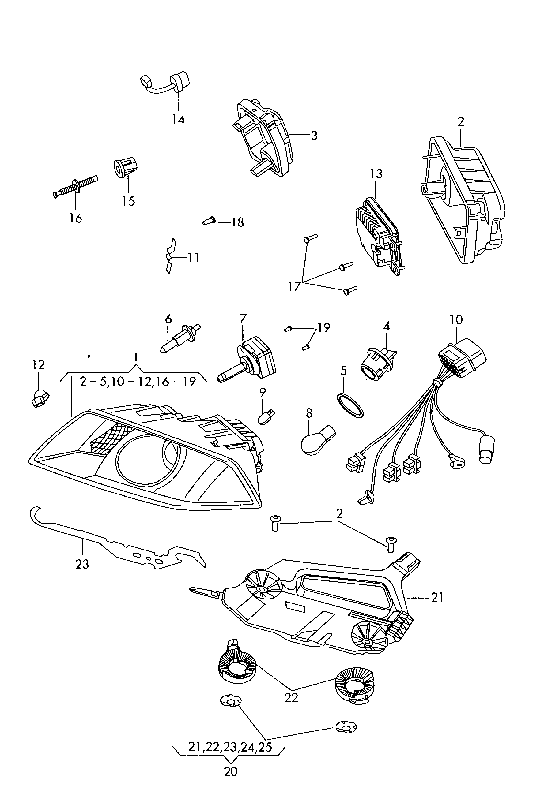 VAG 1Z1 941 017 N - Главен фар vvparts.bg