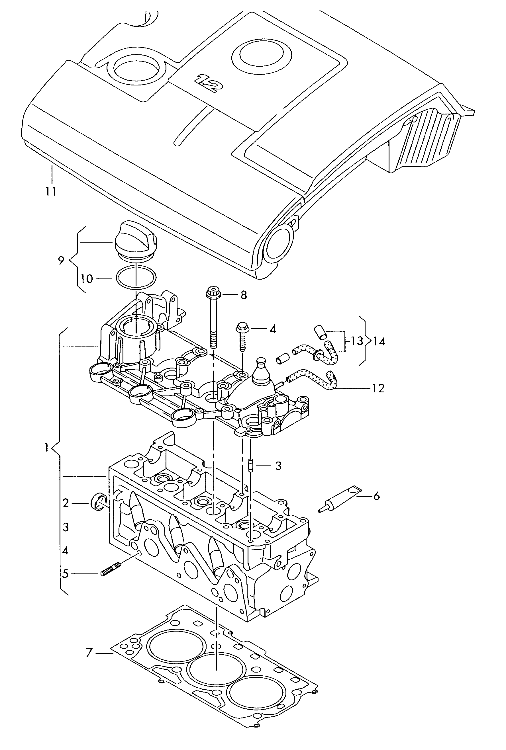 VW 03D 103 383 G - Гарнитура, цилиндрова глава vvparts.bg