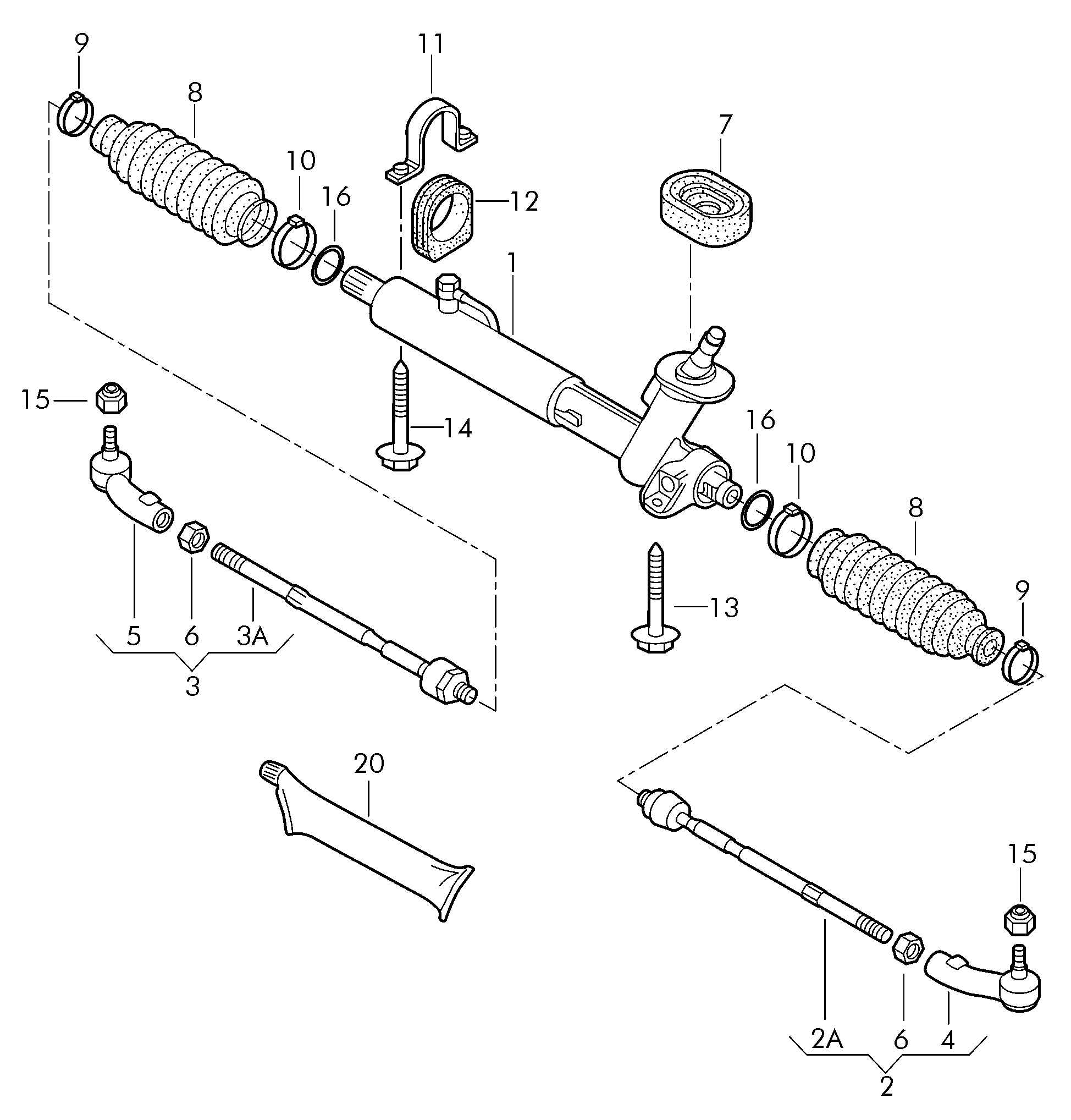 VAG 6Q0419804F - Напречна кормилна щанга vvparts.bg